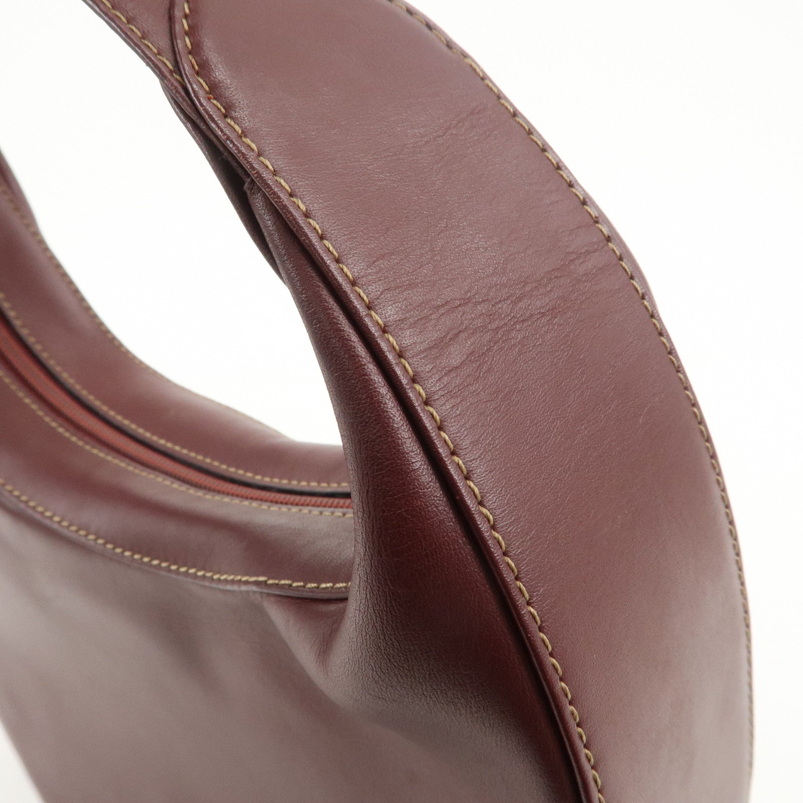 Cartier Must de Cartier Leather Shoulder Bag Bordeaux