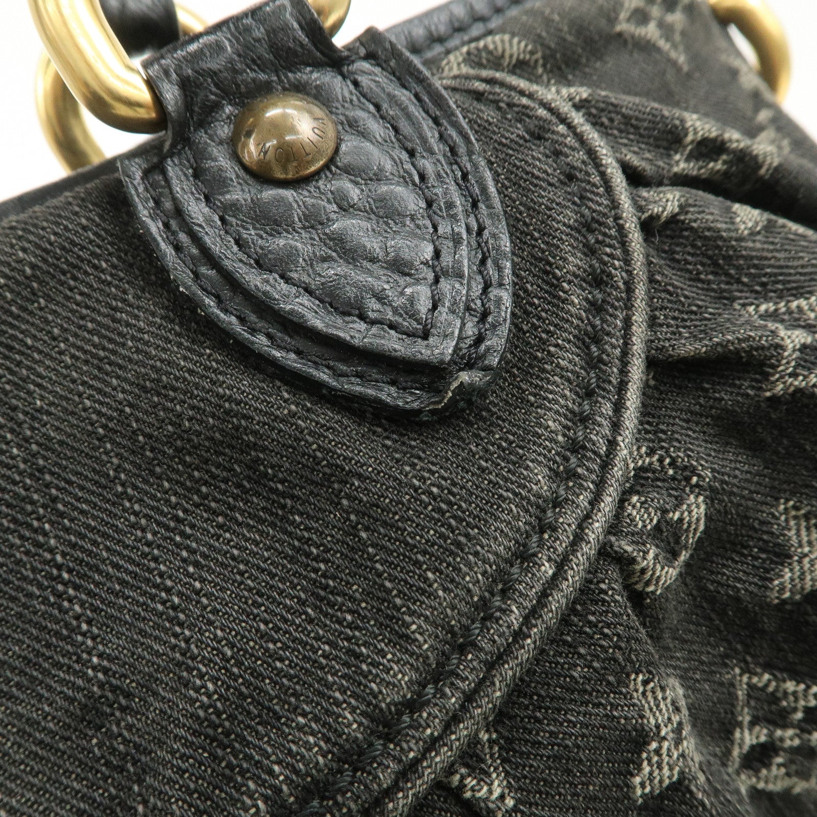 Louis Vuitton Monogram Denim Neo Cabby MM 2Way Bag Noir M95351