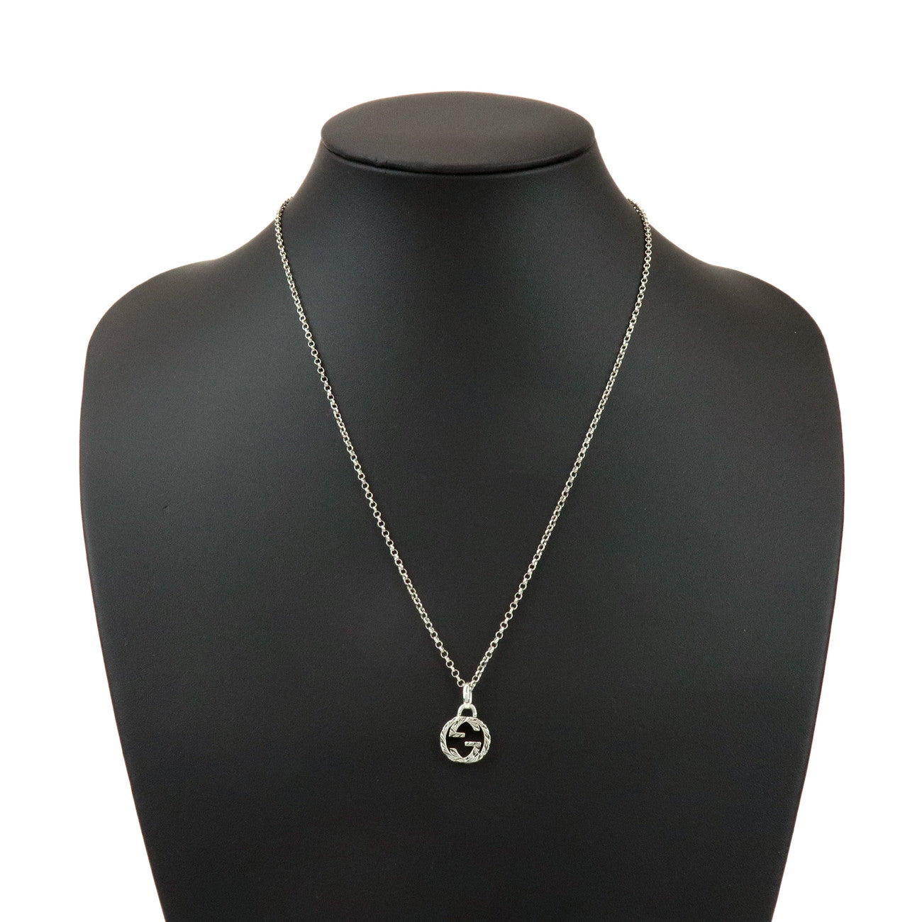 GUCCI Interlocking G Arabesque Chain Necklace SV925 Silver