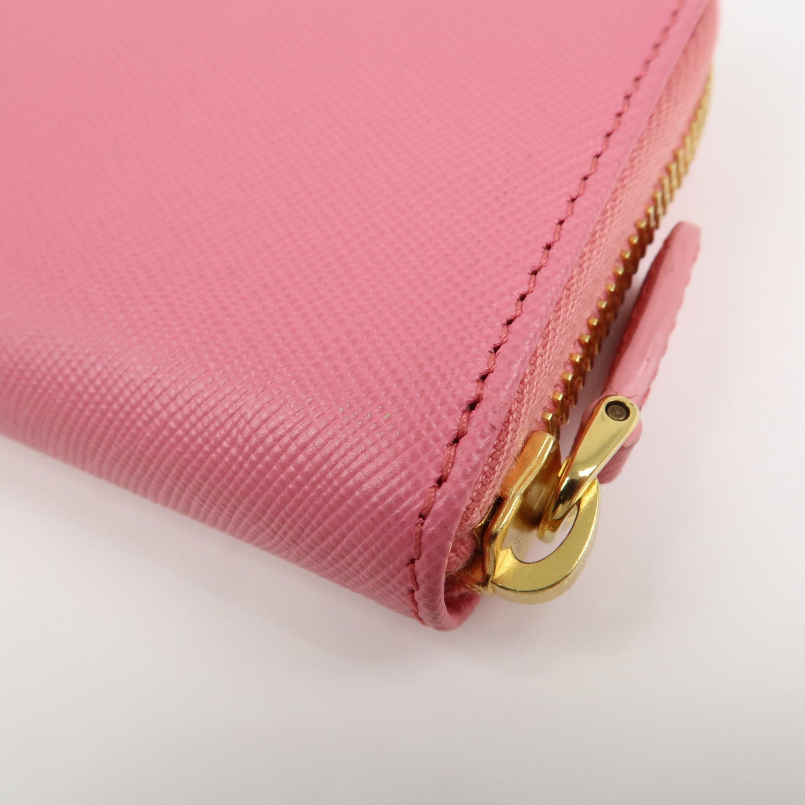 PRADA Triangle Logo Saffiano Leather Coin Case Coin Purse 1M0268