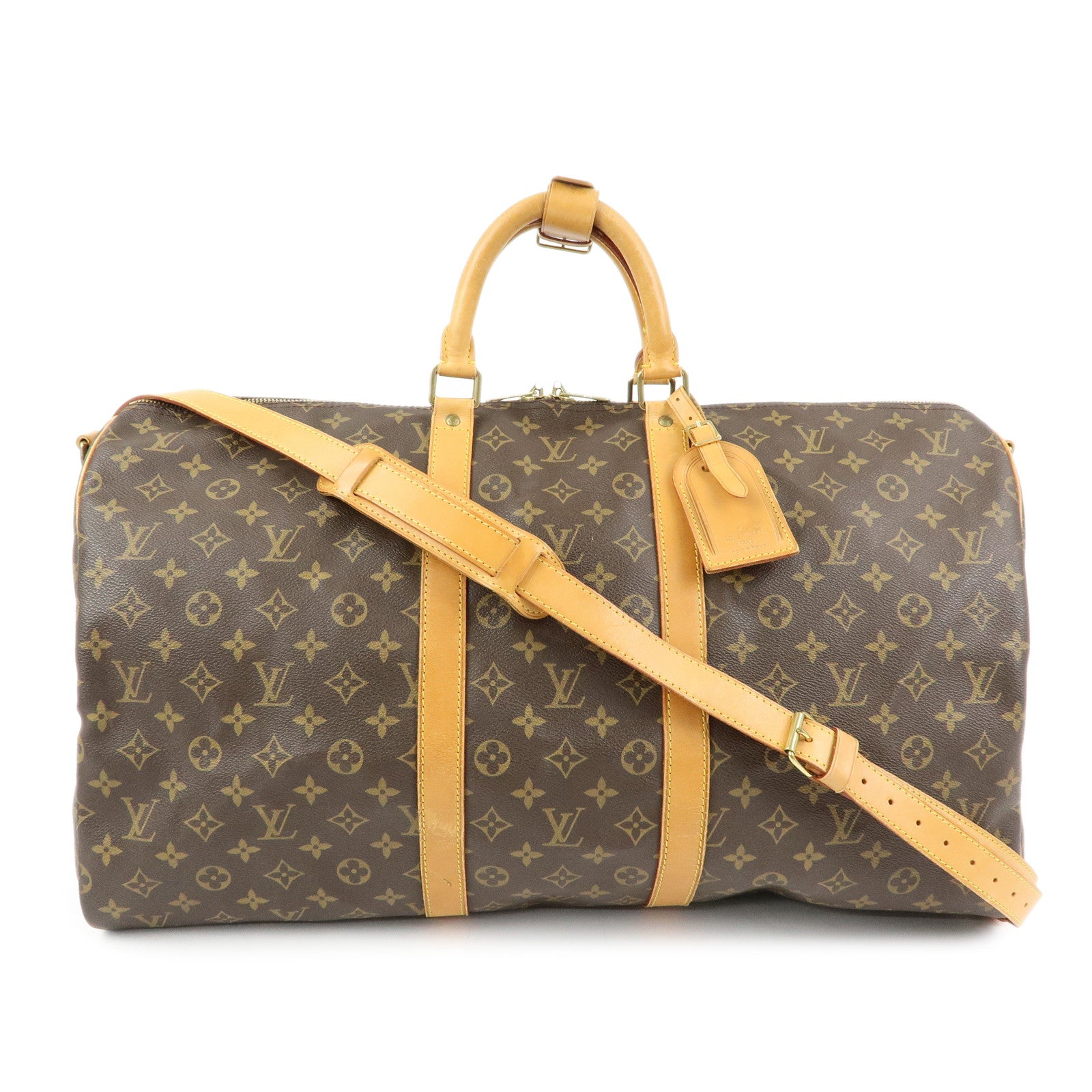 Louis Vuitton Monogram Keep All Bandouliere 55 Boston Bag M41414