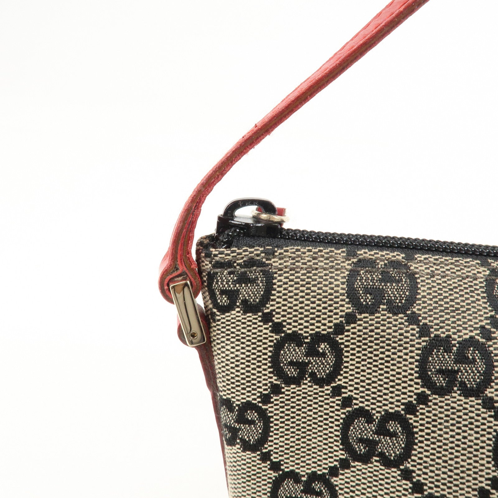 GUCCI Boat Bag GG Monogram Canvas Pouch Hand Bag 039.1103