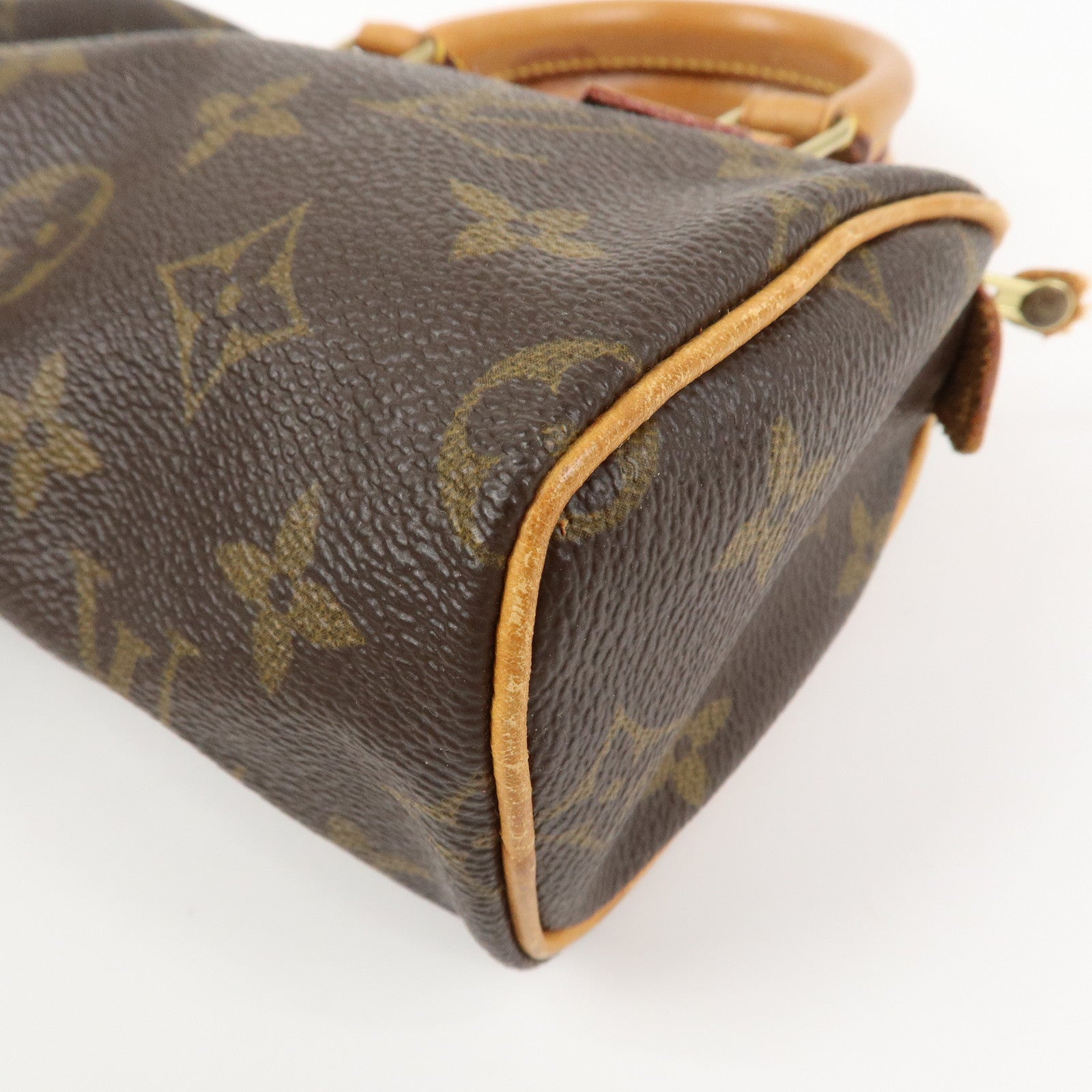 Louis Vuitton Monogram Mini Speedy Hand Bag Boston Bag Brown M41534