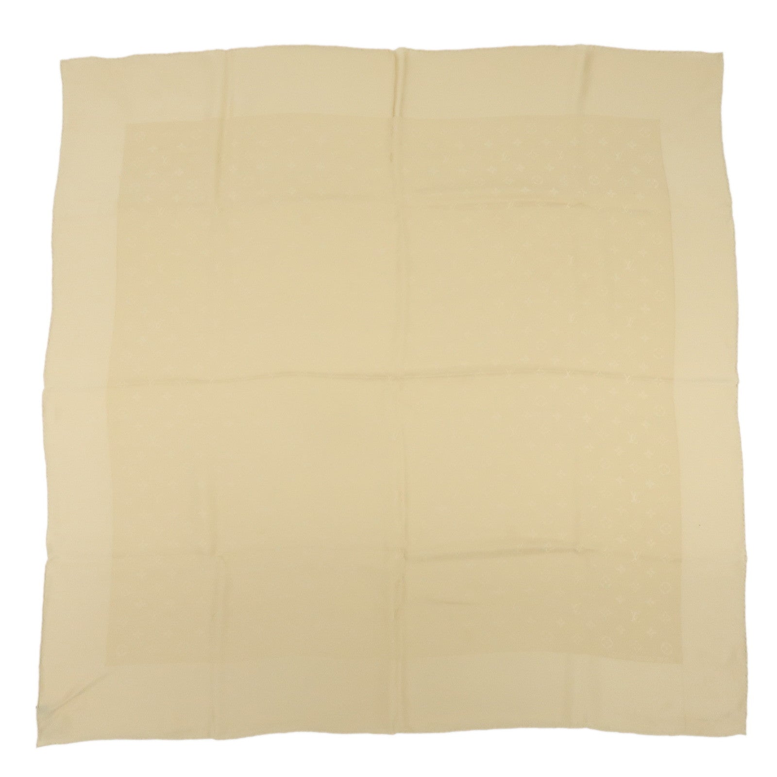 Louis Vuitton Monogram Silk 100% Scarf Beige