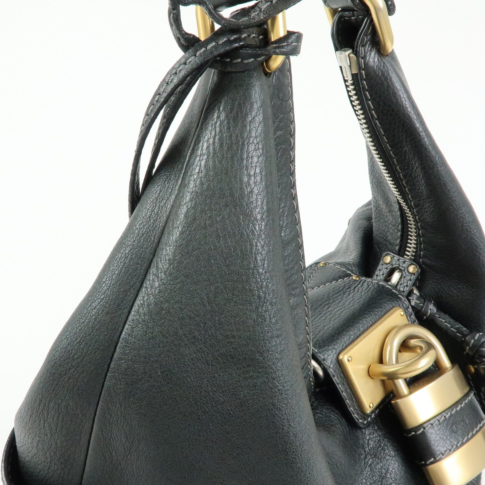 Chloe Paddington Leather Shoulder Bag Hand Bag Black