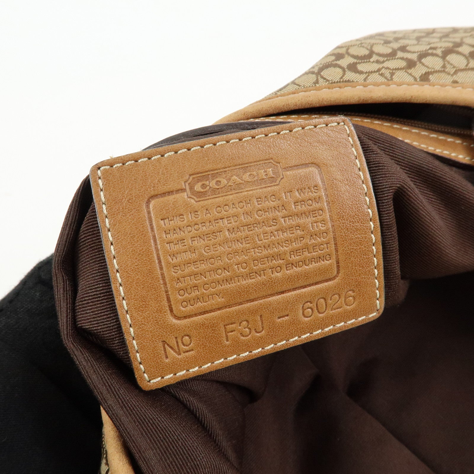 COACH Signature Ergo Set of 2 Leather Canvas Shoulder Bag Brown