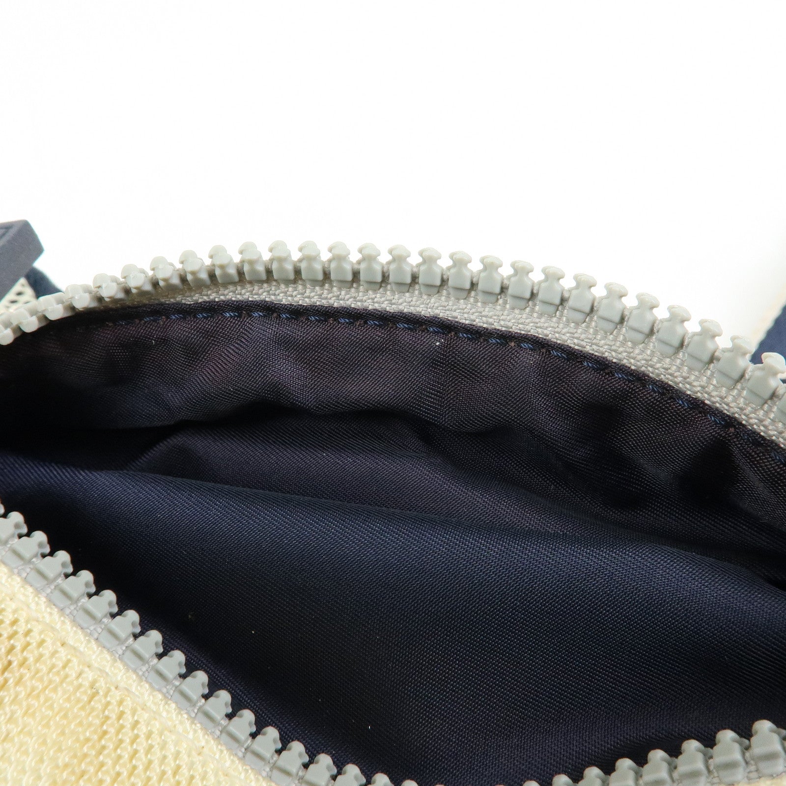 CHANEL Sportline Nylon 2Way Bag Hand Bag Navy Ivory A27892