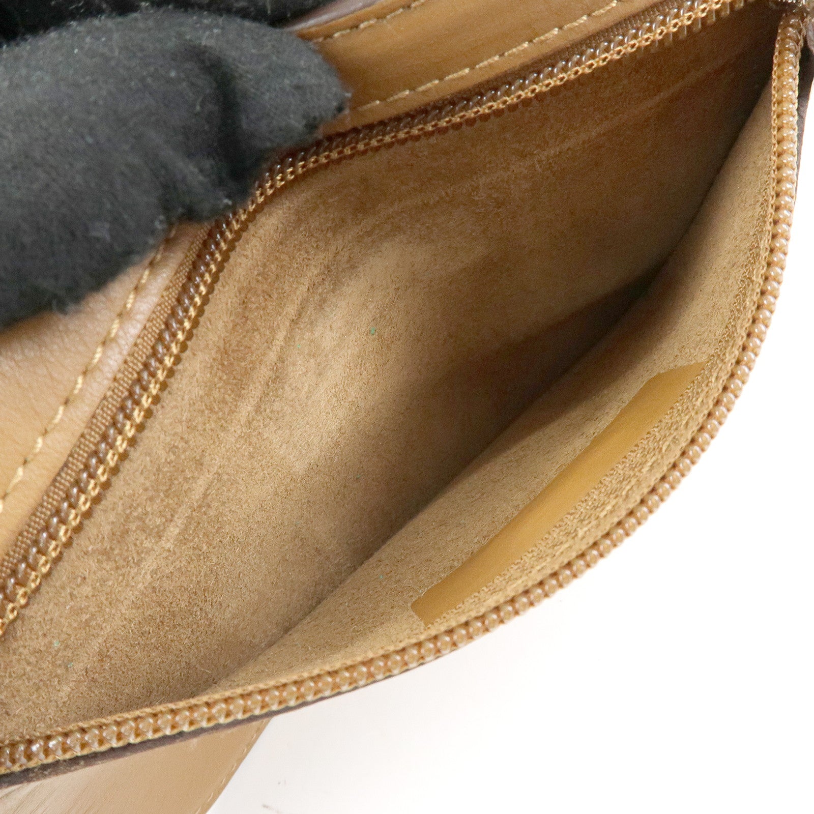 LOEWE Logo Leather Flap Shoulder Bag Pouch Brown