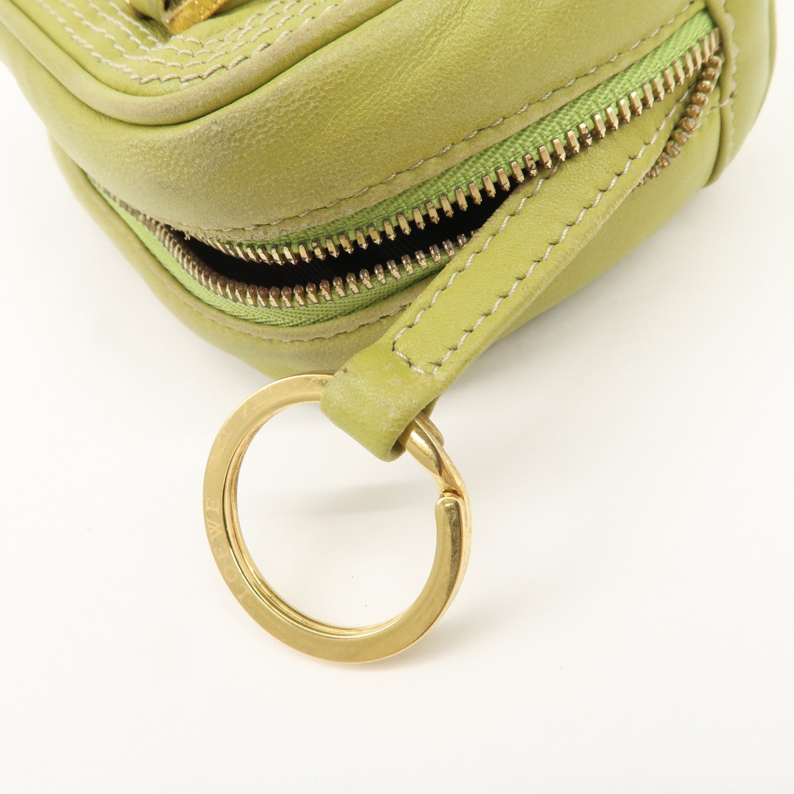 LOEWE Anagram Leather Micro Amazona 2Way Shoulder Bag Green Used