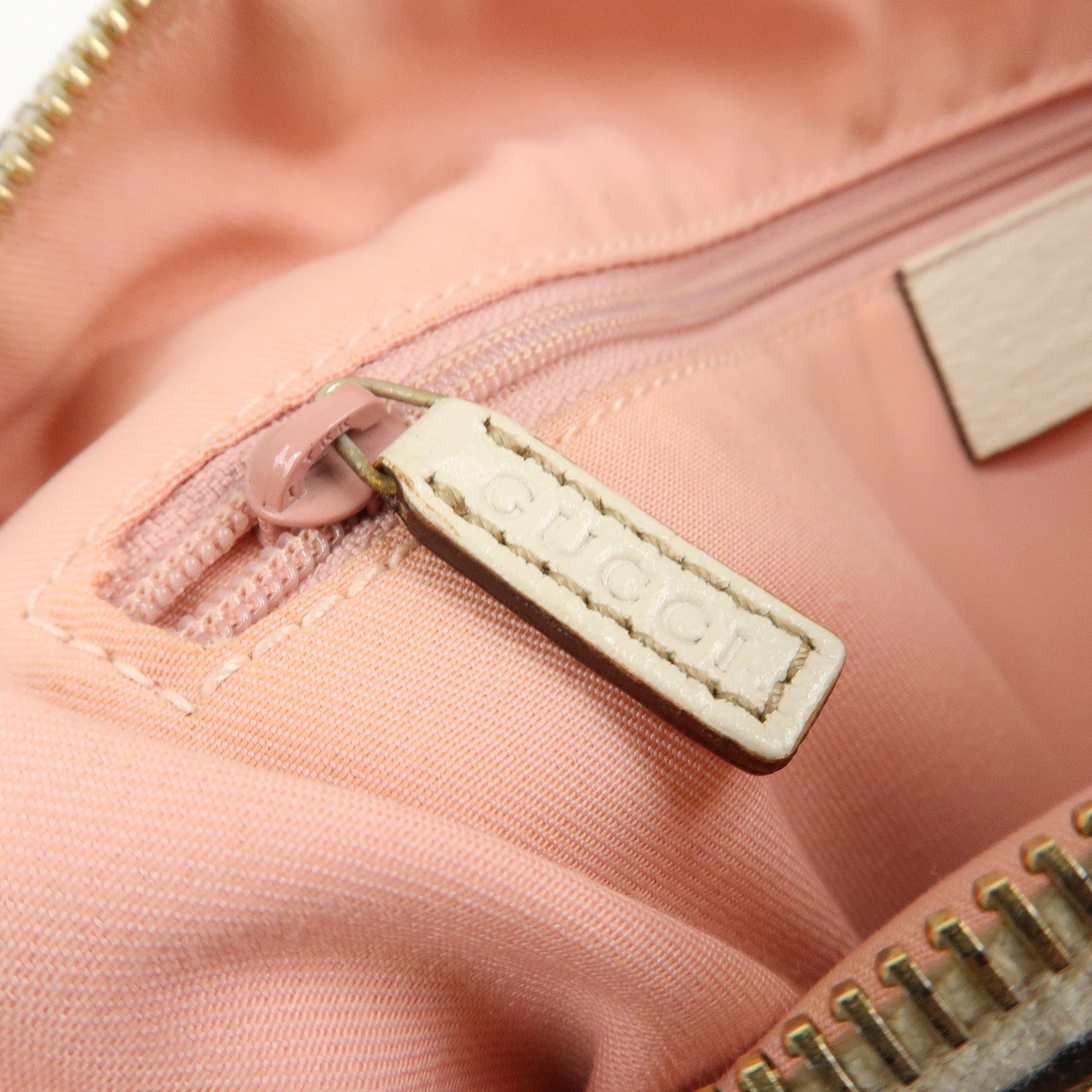 GUCCI Abbey GG Canvas Leather Tote Bag Shoulder Bag Pink 141470