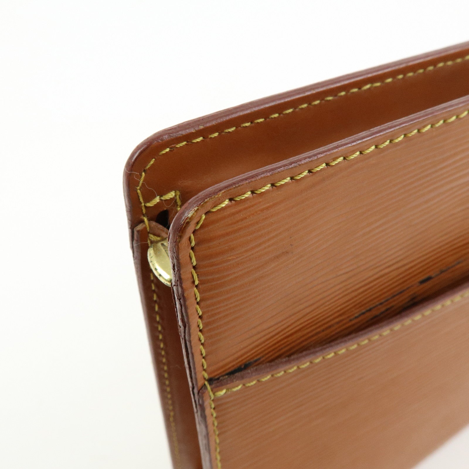 Louis Vuitton Epi Pochette Homme Clutch Bag Zipang Gold M52528