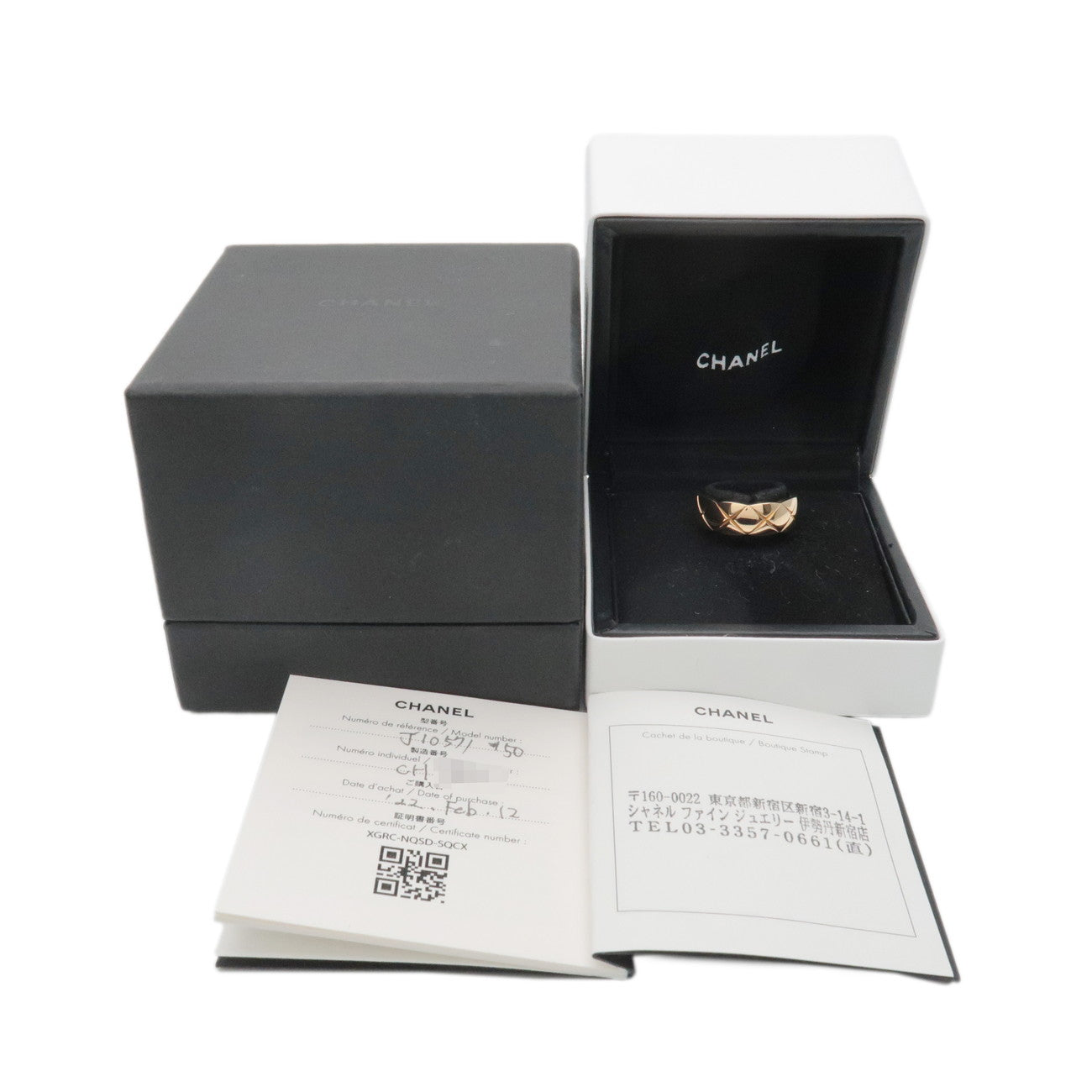 CHANEL COCO Crush Ring Medium #50 K18YG 750YG Yellow Gold J10571