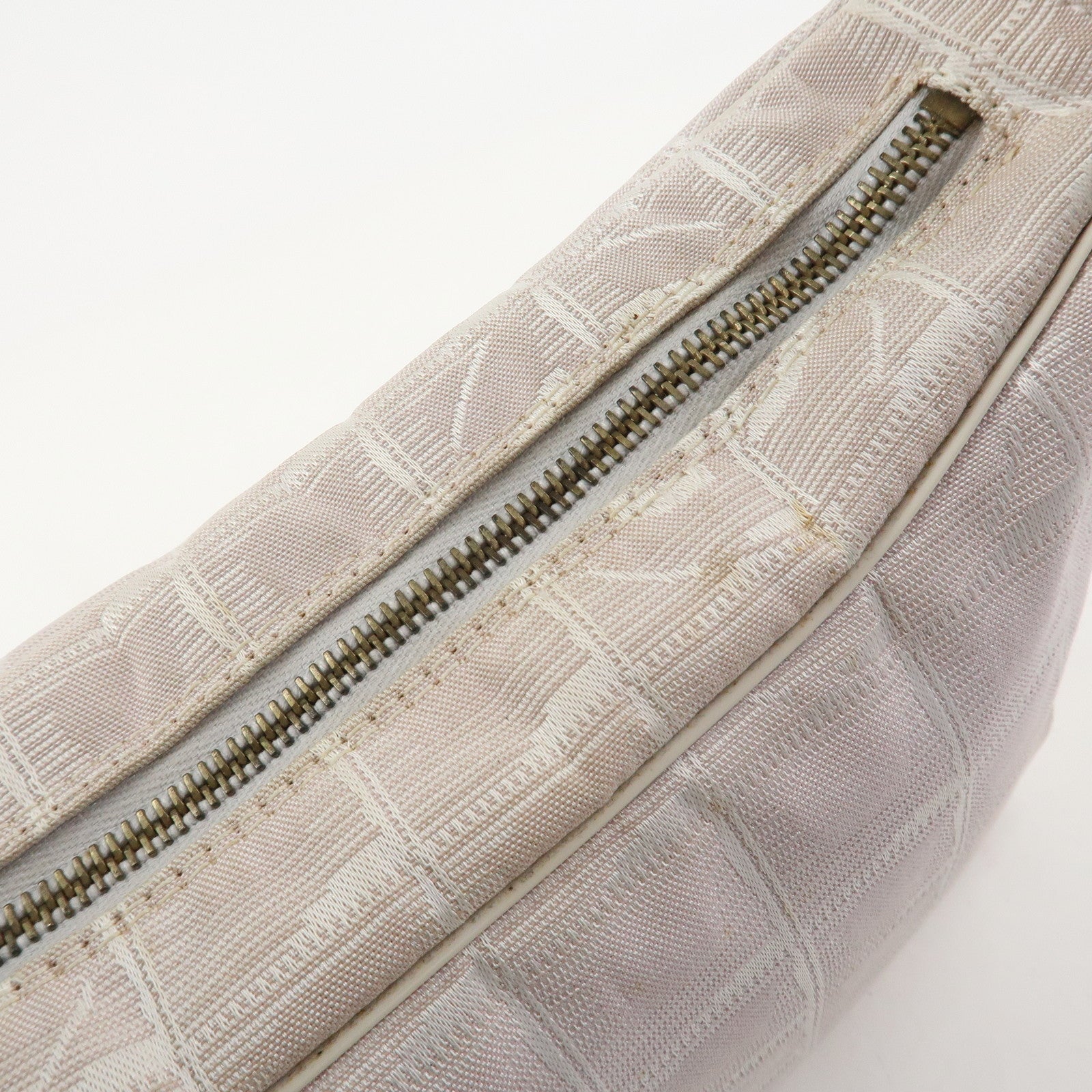 CHANEL New Travel Line Canvas Leather Shoulder Bag Hand Bag Pink