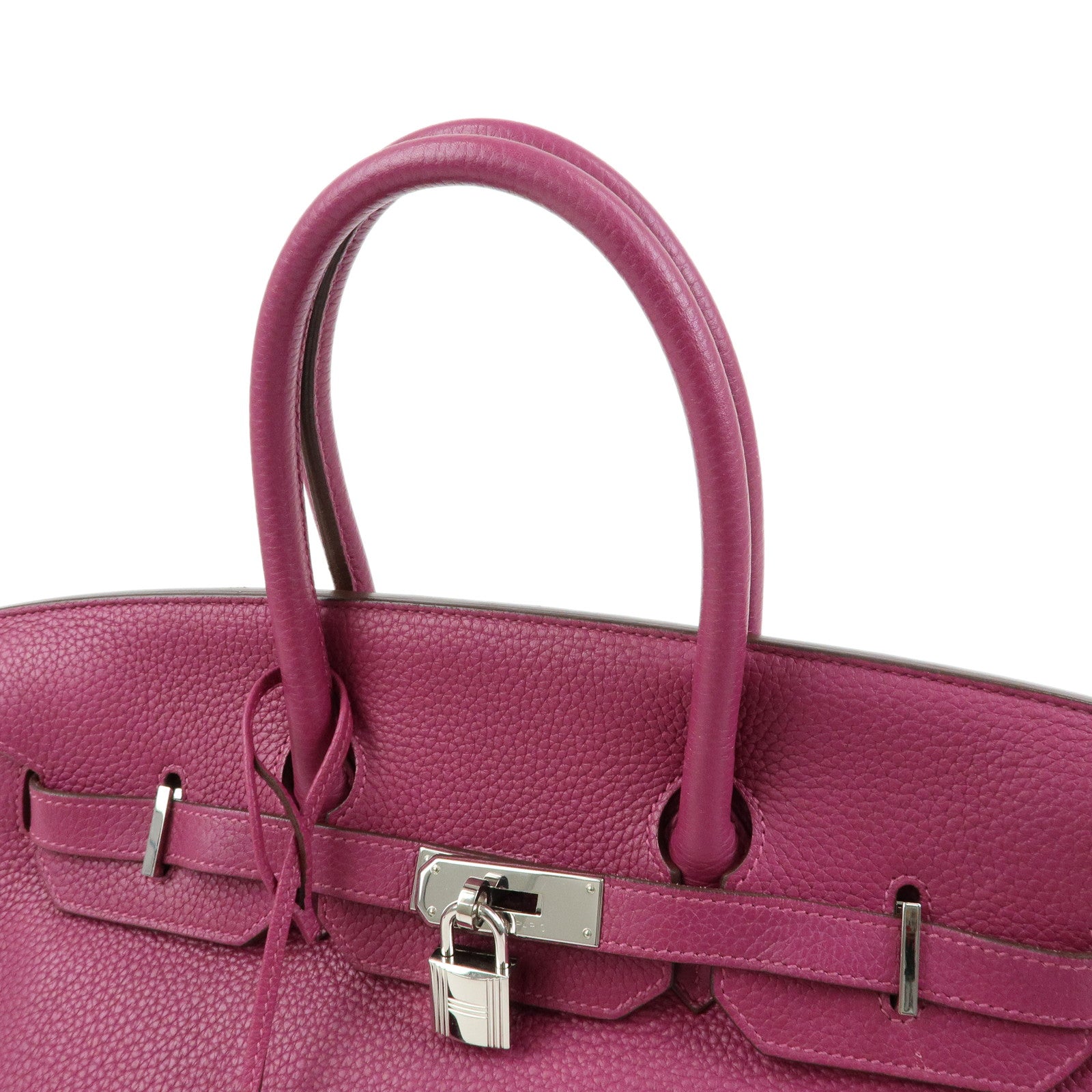 HERMES Birkin 35 Togo Leather Hand Bag □O Stamped Tosca