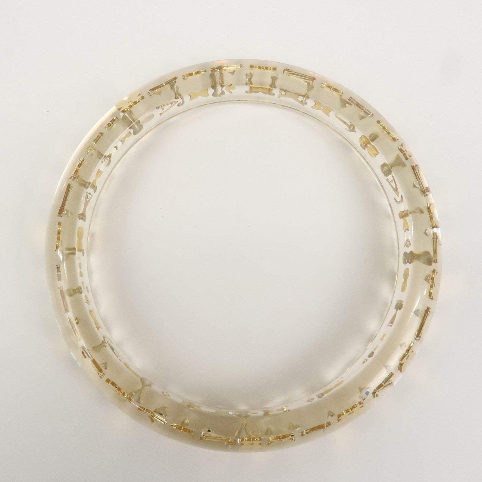 Louis Vuitton Bracelet Inclusion TPM Bangle Transparent Gold M65866