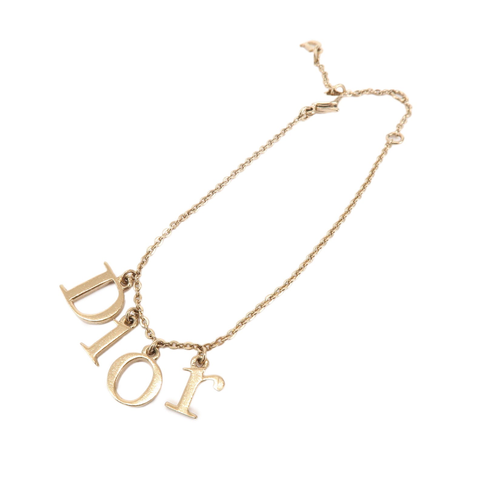 Christian Dior Metal Bracelet DIOR Logo Gold
