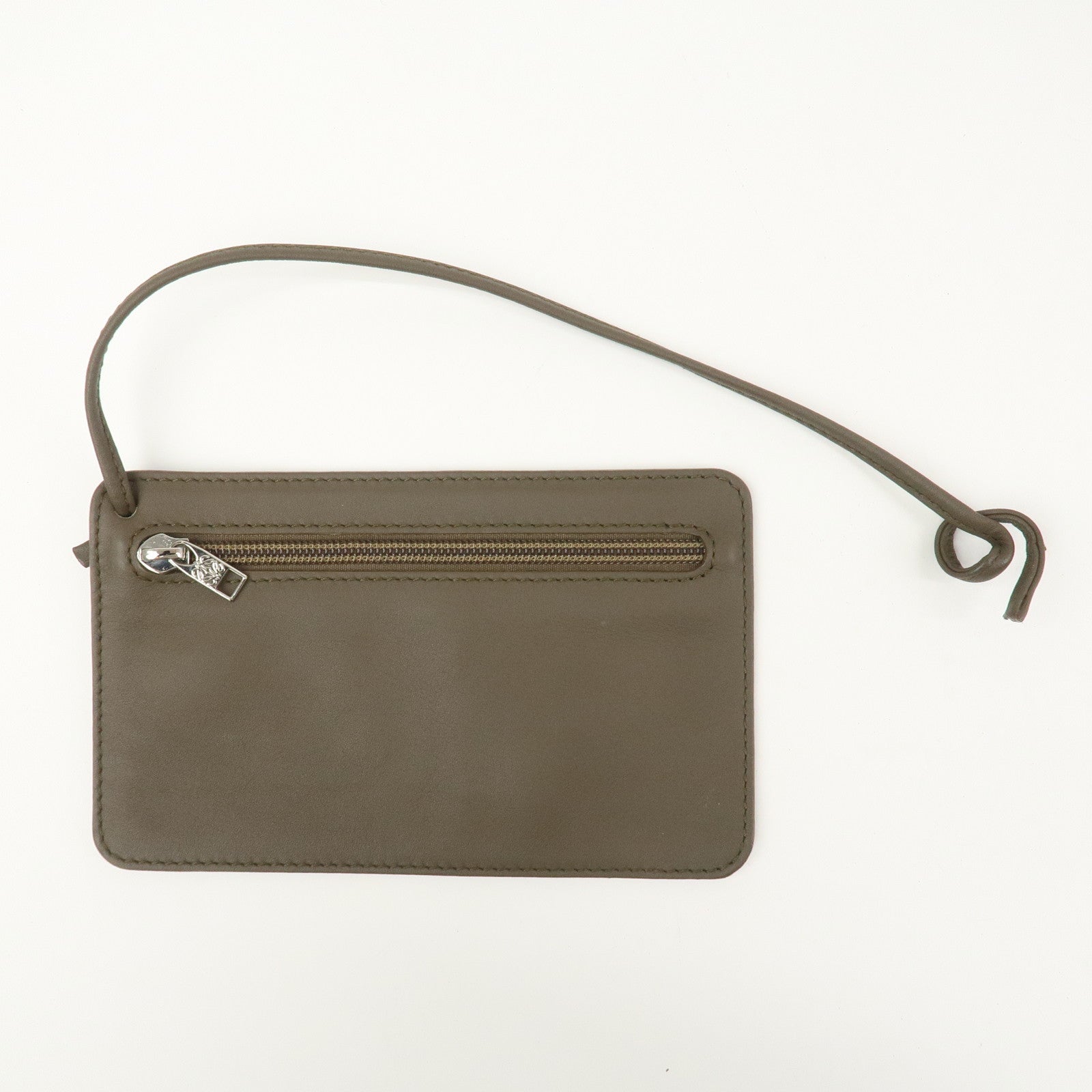 LOEWE Anagram Canvas Leather Backpack Rucksuck Khaki Brown