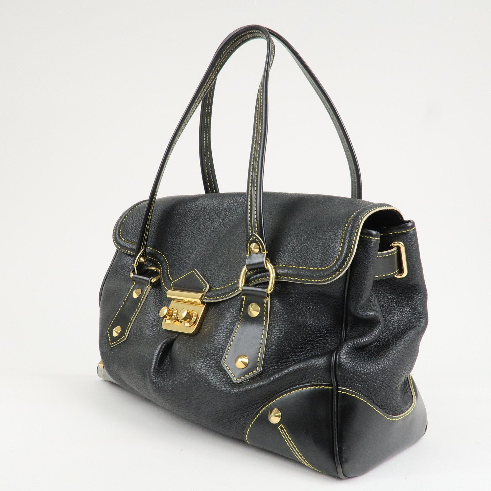 Louis Vuitton Suhali Rhapsody Leather Shoulder Bag Black M95847 Used