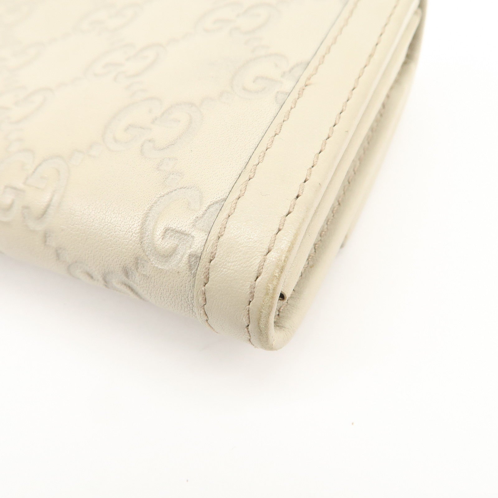 GUCCI Interlocking G Guccissima Leather Bi-fold Long Wallet 232431 Used