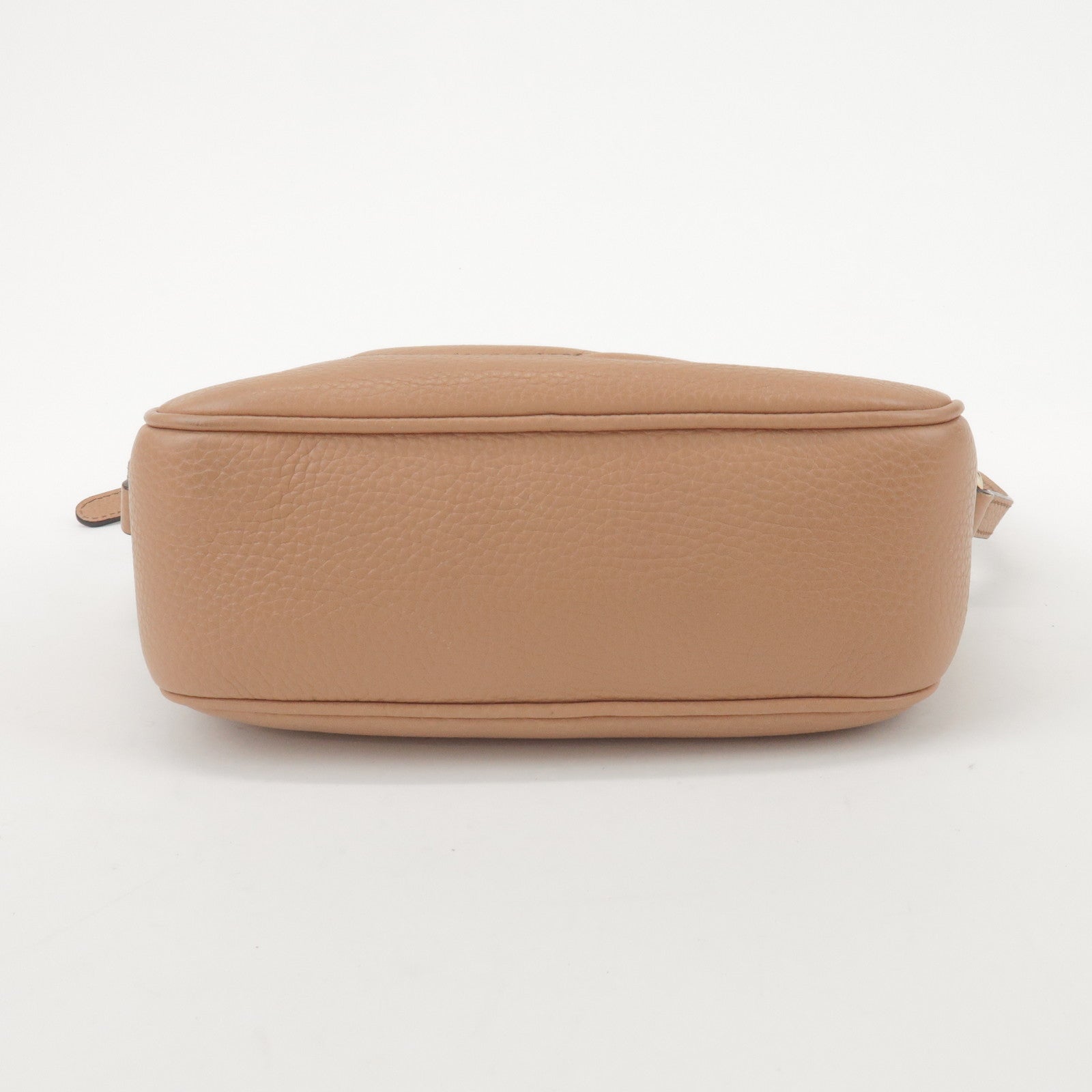 GUCCI SOHO Interlocking G Leather Shoulder Bag Beige 308364