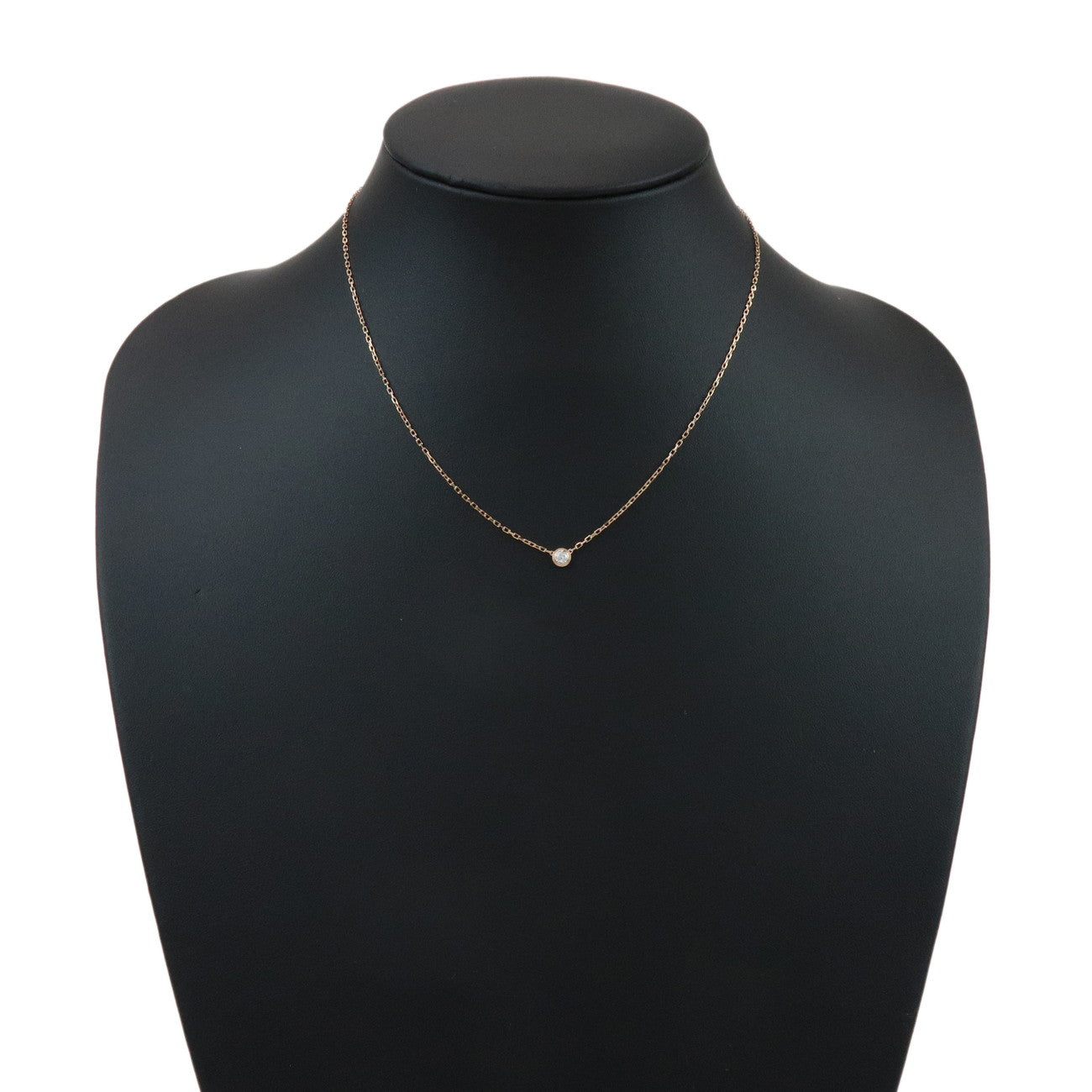 Cartier D'amour 1P Diamond Necklace SM K18 750PG Rose Gold