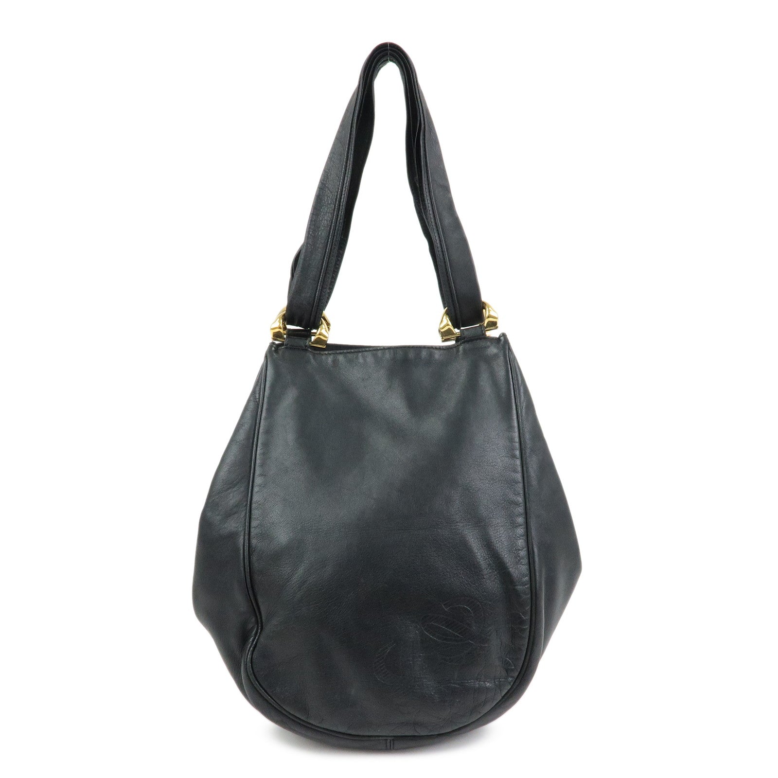 LOEWE Anagram Nappa Leather Hand Bag Shoulder Bag Black