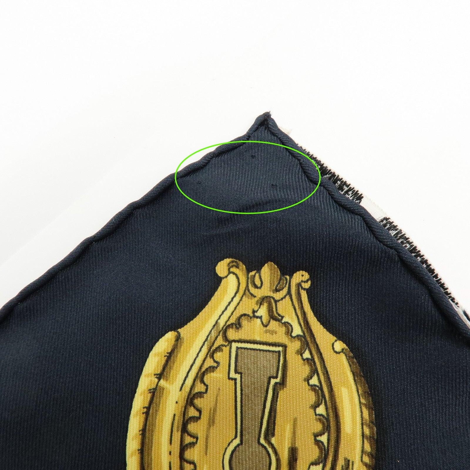 HERMES Carre 90 Silk 100% Scarf LES CLES THE KEYS RARE Black