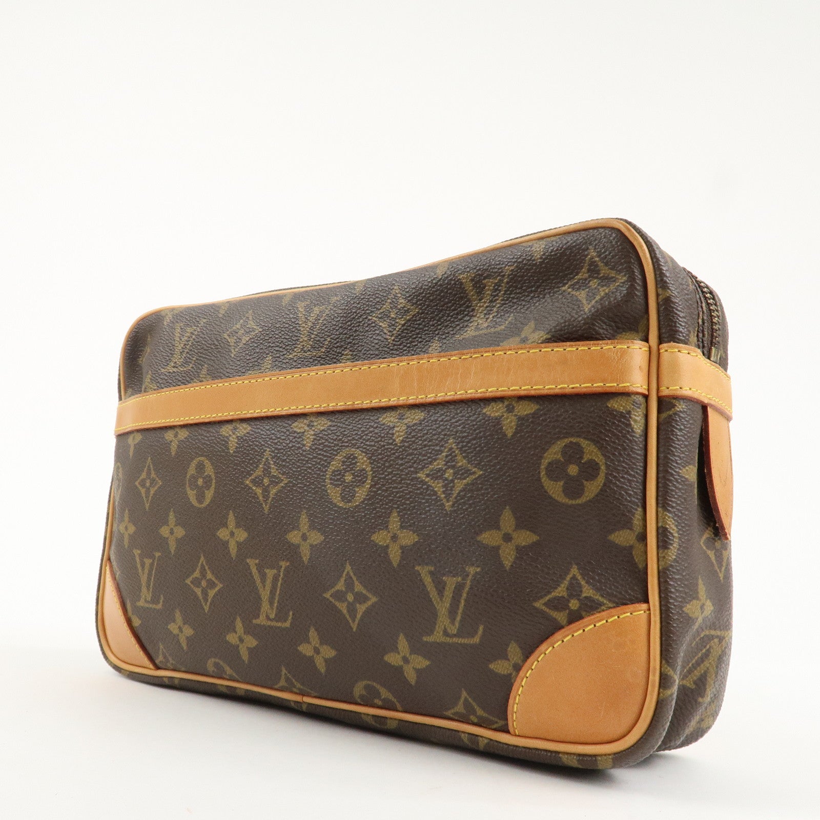 Louis Vuitton Monogram Compiegne 28 Pouch Clutch Bag Brown M51845 Used