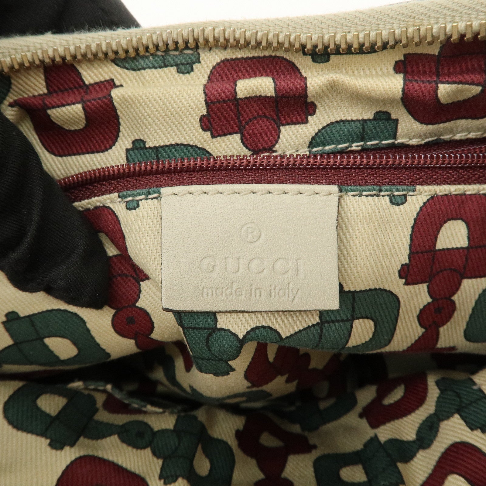 GUCCI Abbey Guccissima Leather Shoulder Bag Hand Bag Ivory 190525 Used