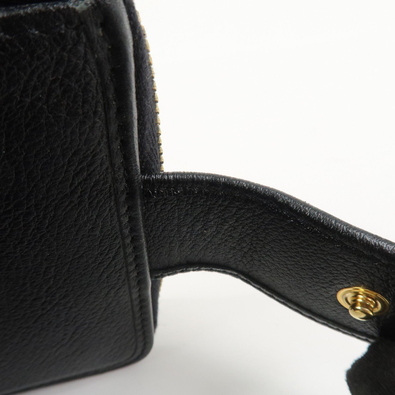 SAINT LAURENT PARIS Coin Case Coin Wallet Leather Black Logo 352906