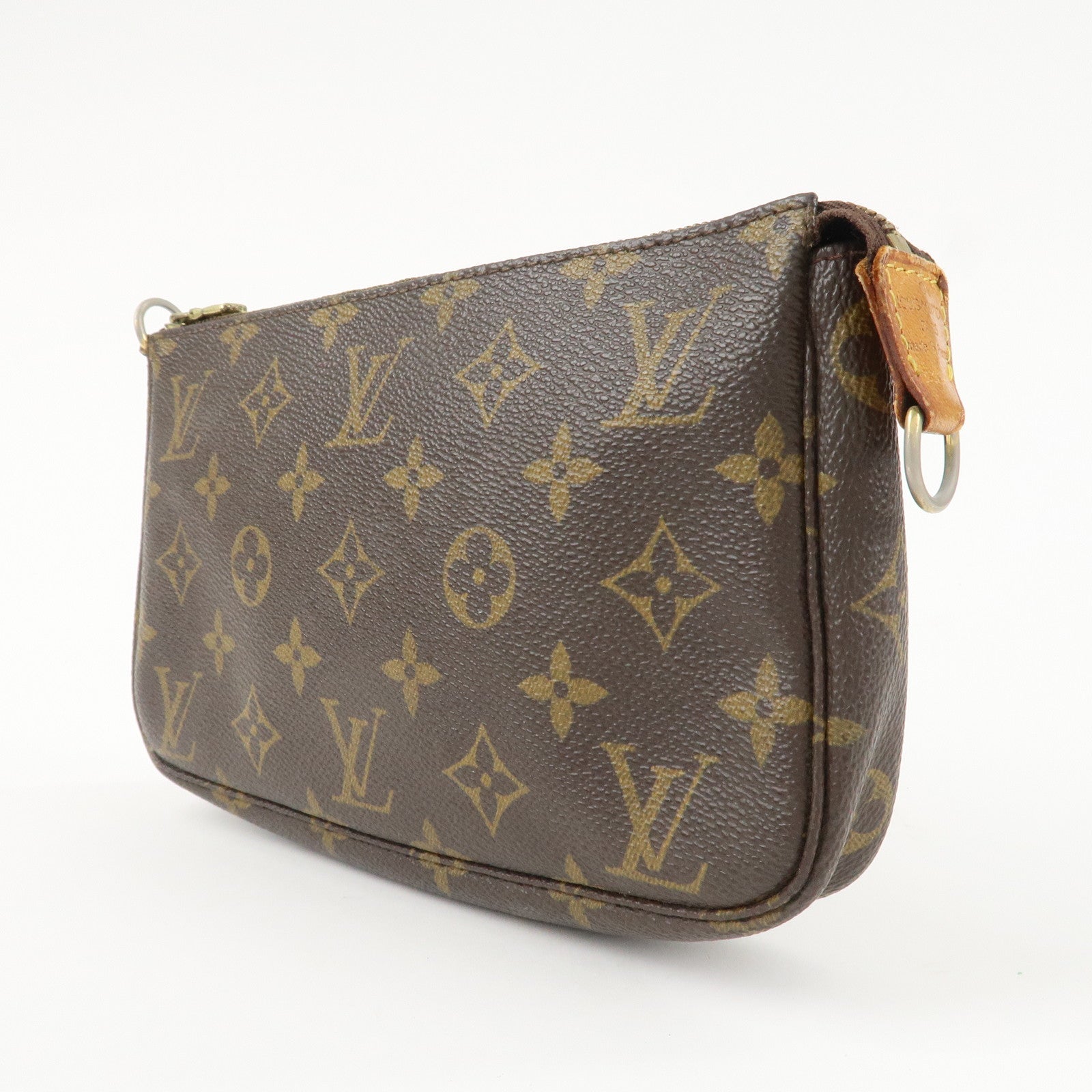 Louis Vuitton Monogram Pochette Accessoires Hand Bag Brown M51980 Used