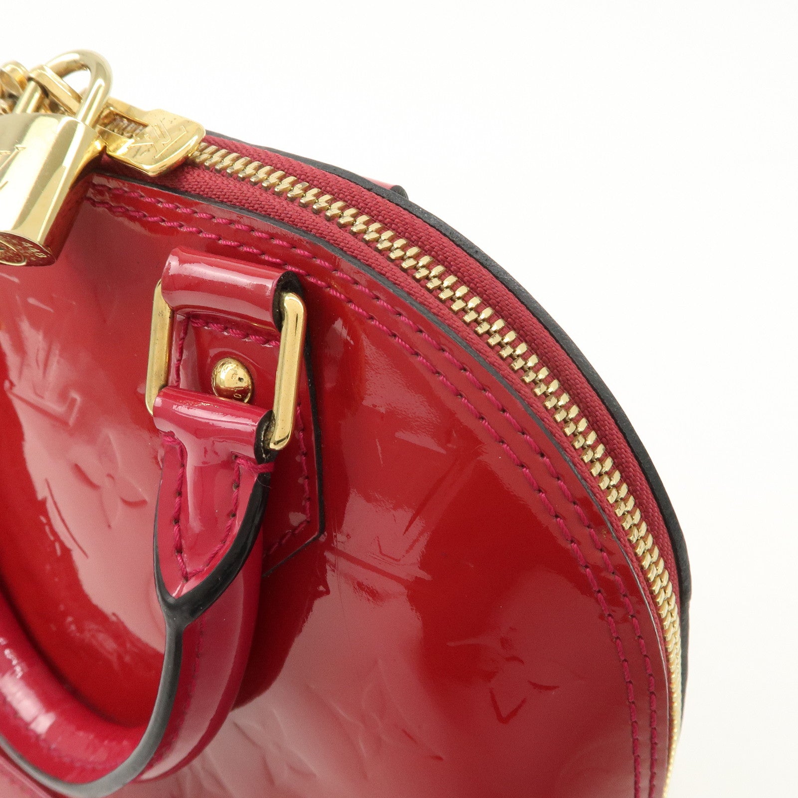 Louis Vuitton Monogram Vernis Alma BB Hand Bag Rose Indien M91771 Used