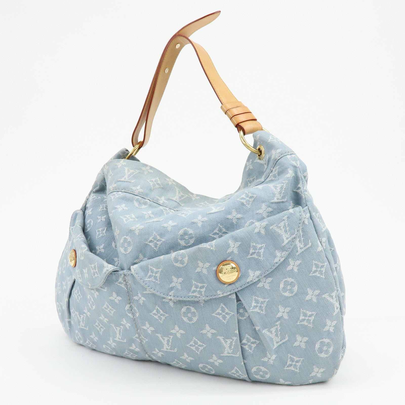 Louis Vuitton Monogram Denim Daily GM Shoulder Bag Blue M40492