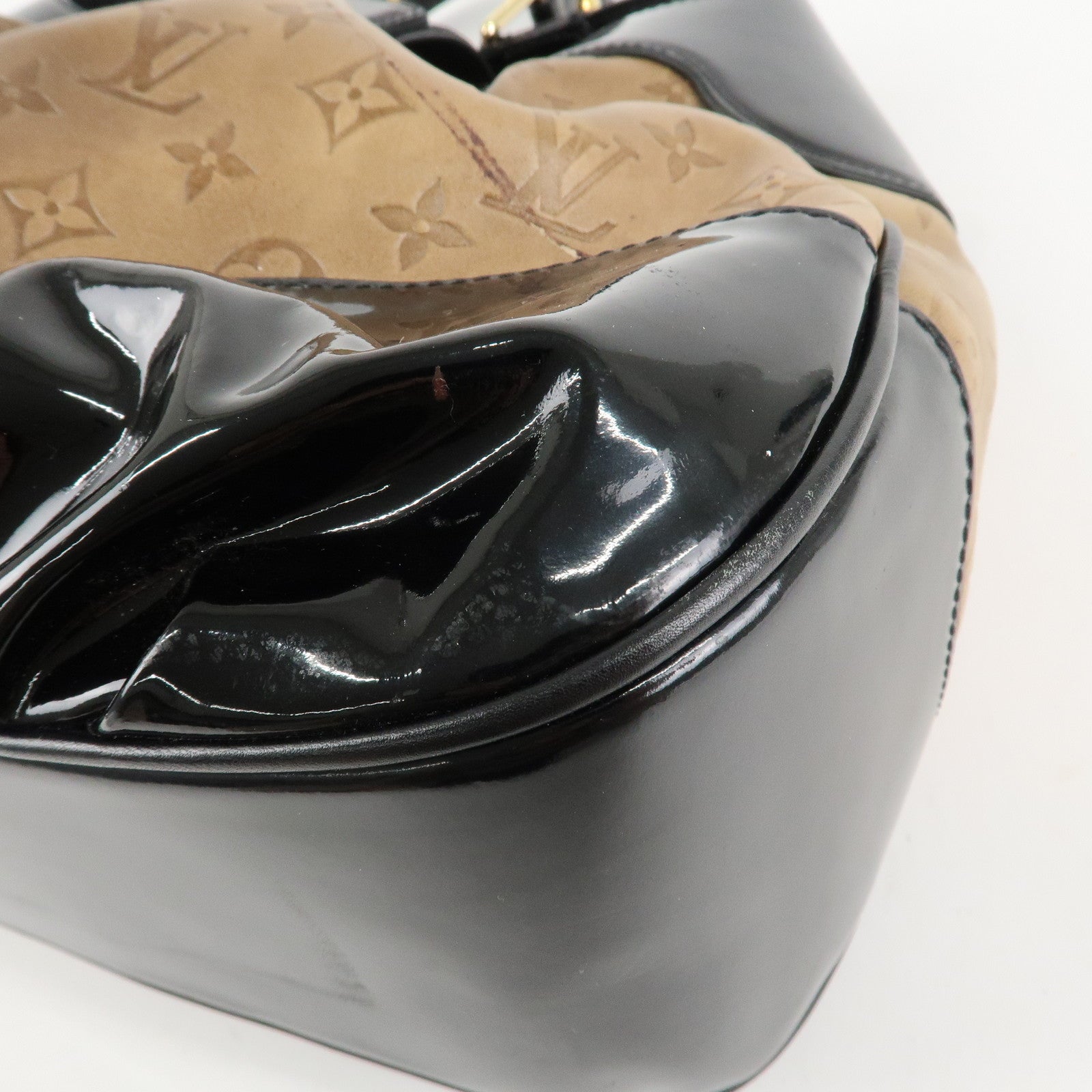 Louis Vuitton Monogram Patent Embossed Leather Shoulder Bag M95296 Used