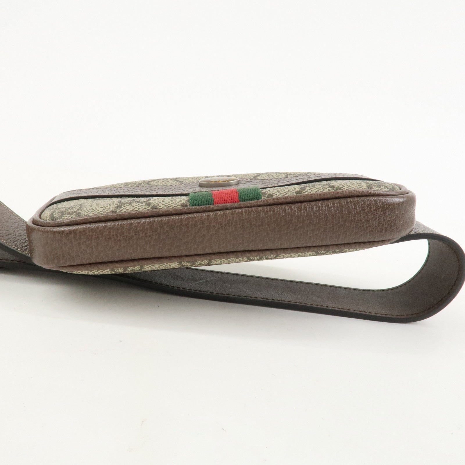 GUCCI Ophidia GG Supreme Leather Waist Bag Brown 519308