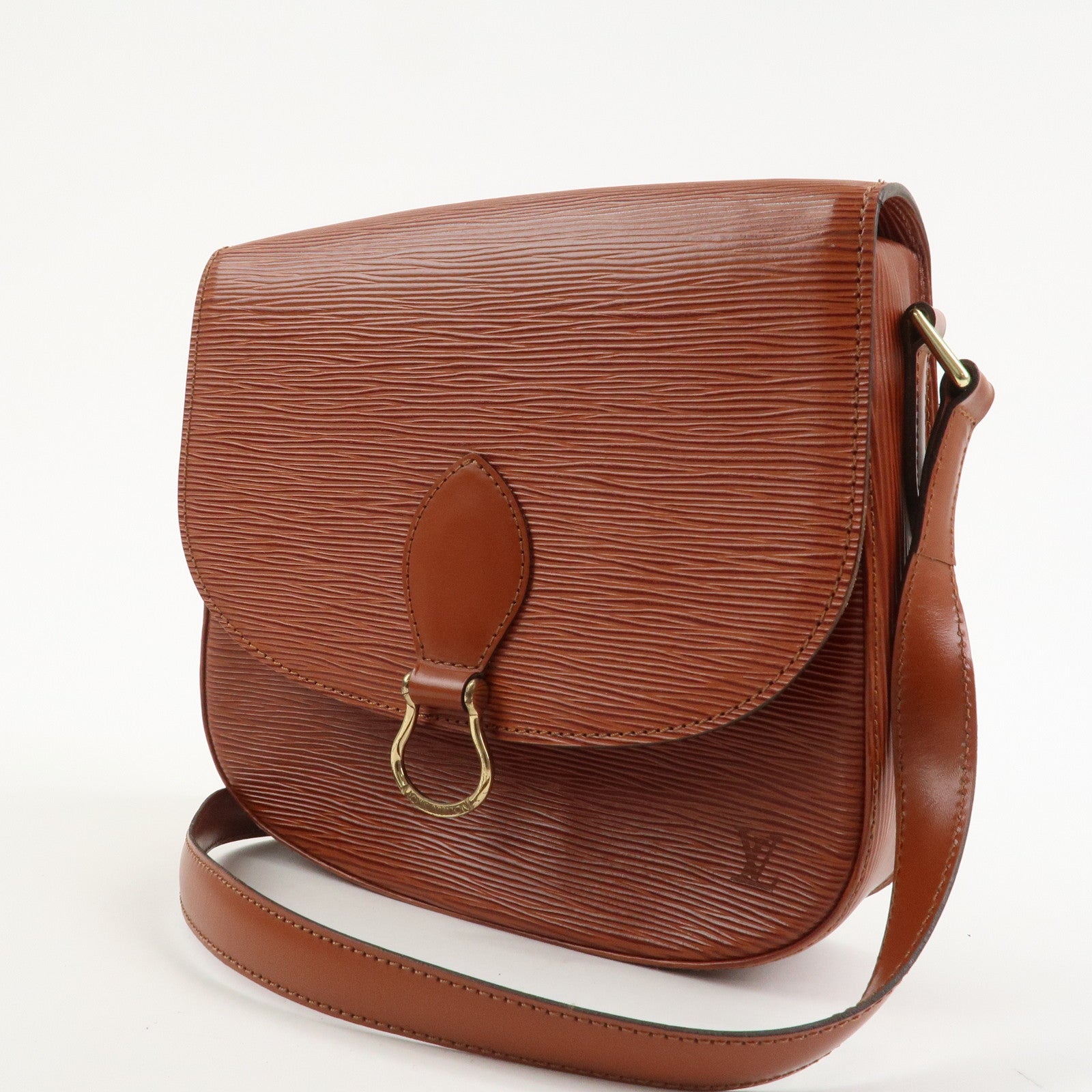 Louis Vuitton Epi Saint Cloud Shoulder Bag Kenya Brown M52193