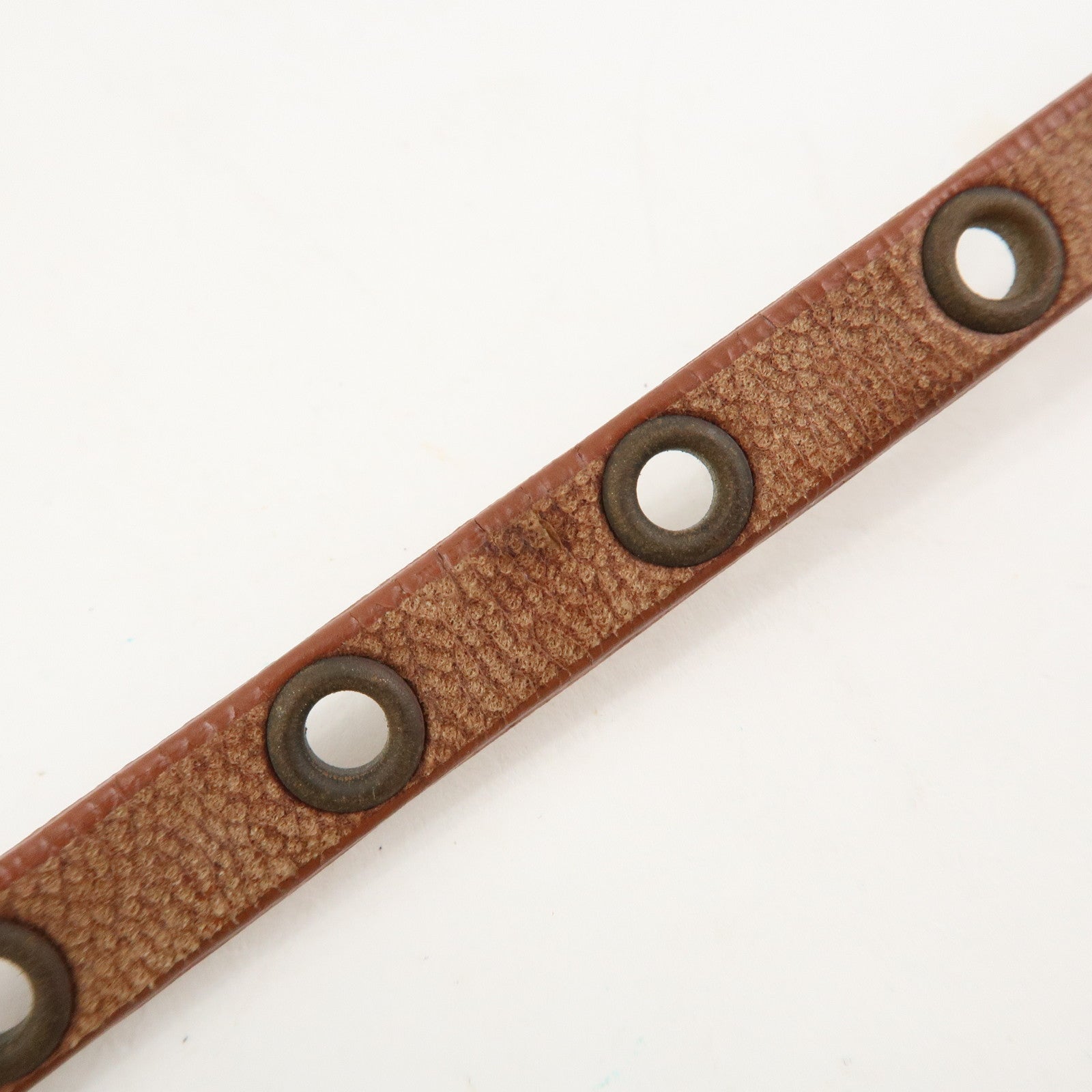 Christian Dior Trotter Canvas Leather Shoulder Bag Navy Brown Used