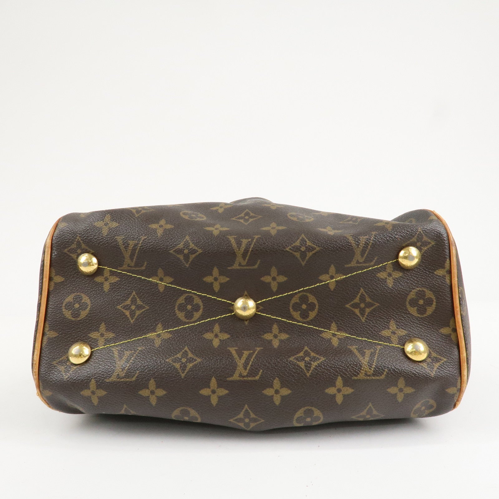 Louis Vuitton Monogram Tivoli PM Hand Bag Shoulder Bag Brown M40143 Used