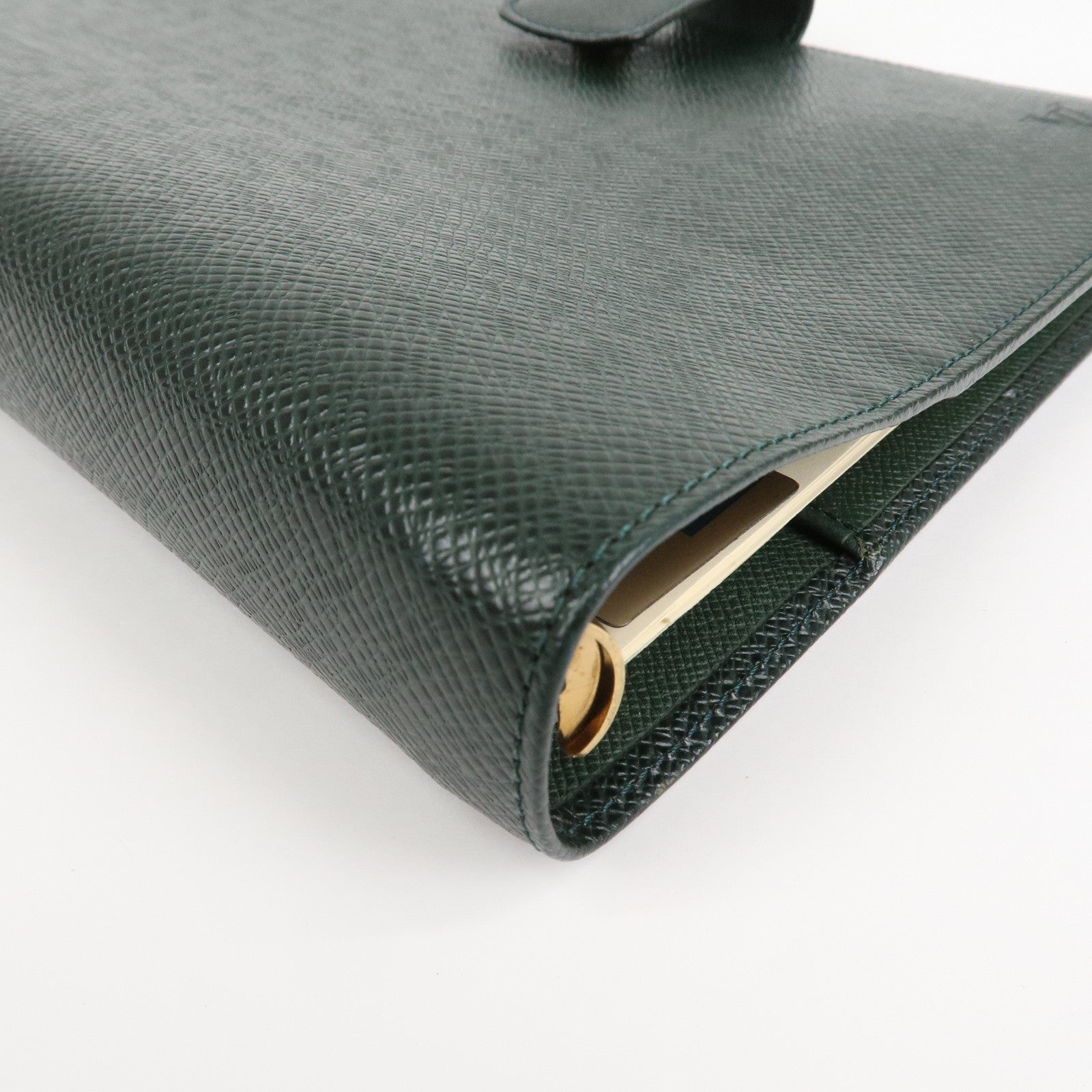 Louis Vuitton Taiga Leather Agenda GM Planner Cover Epicea R20404 Used