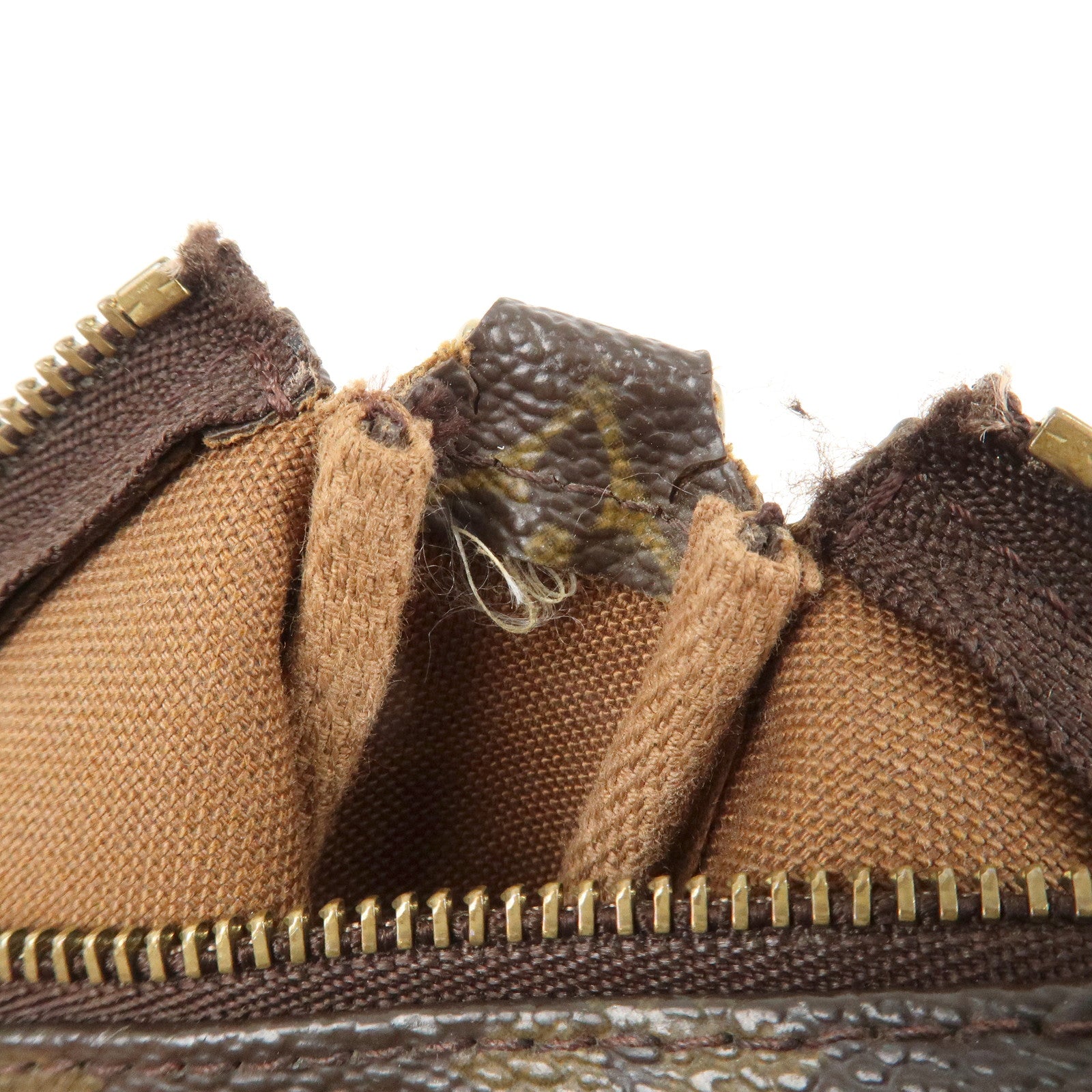 Louis Vuitton Monogram Pochette Accessoires Hand Bag Brown M51980 Used