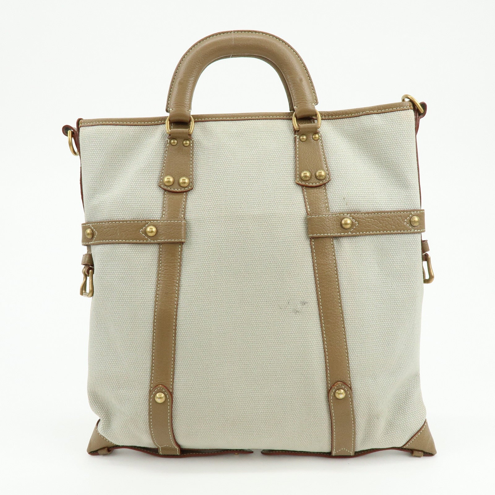 Louis Vuitton Antigua Poaplum GM Canvas Leather Tote Bag M48831