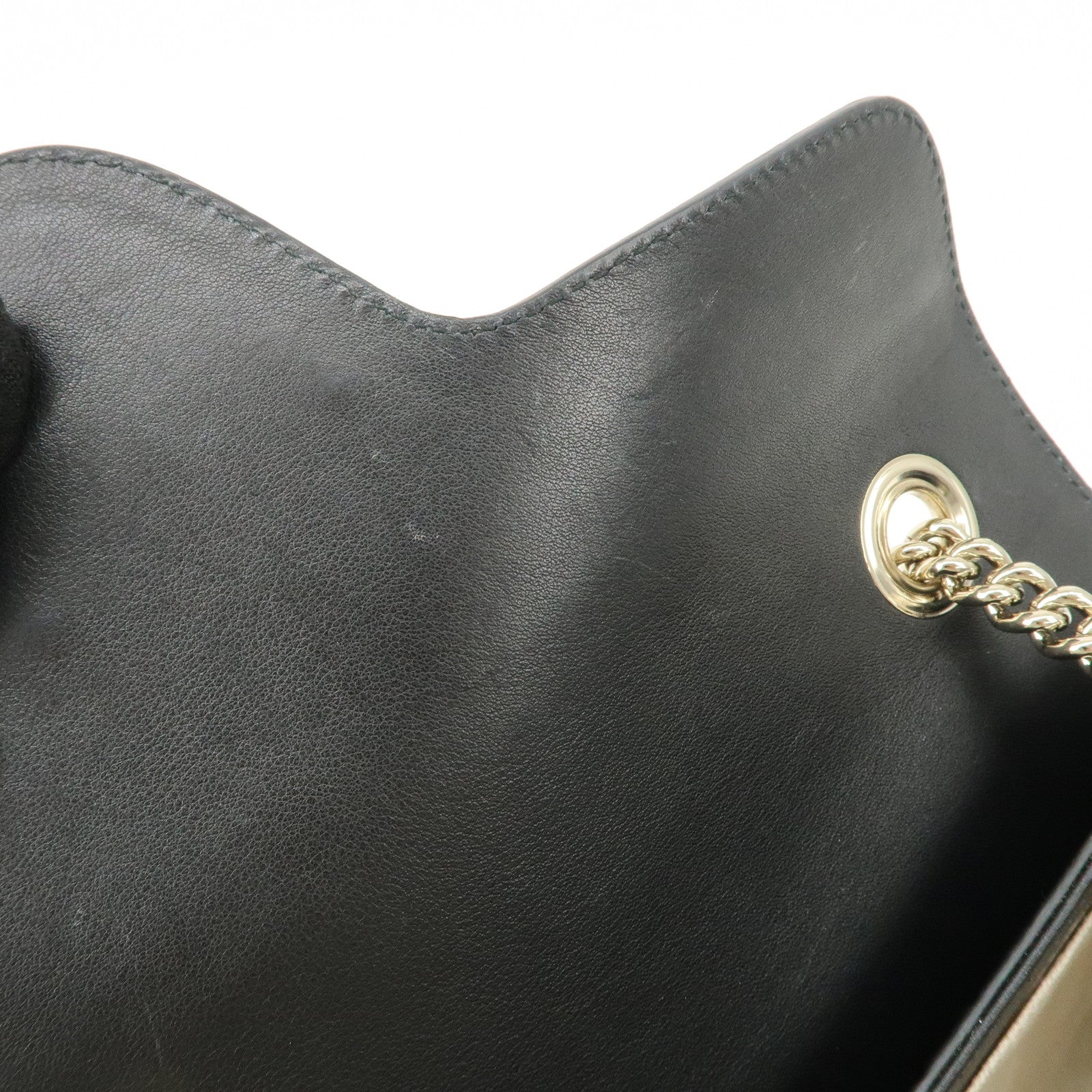 GUCCI Horsebit Guccissima Emily Leather Chain Shoulder Bag 295402 Used