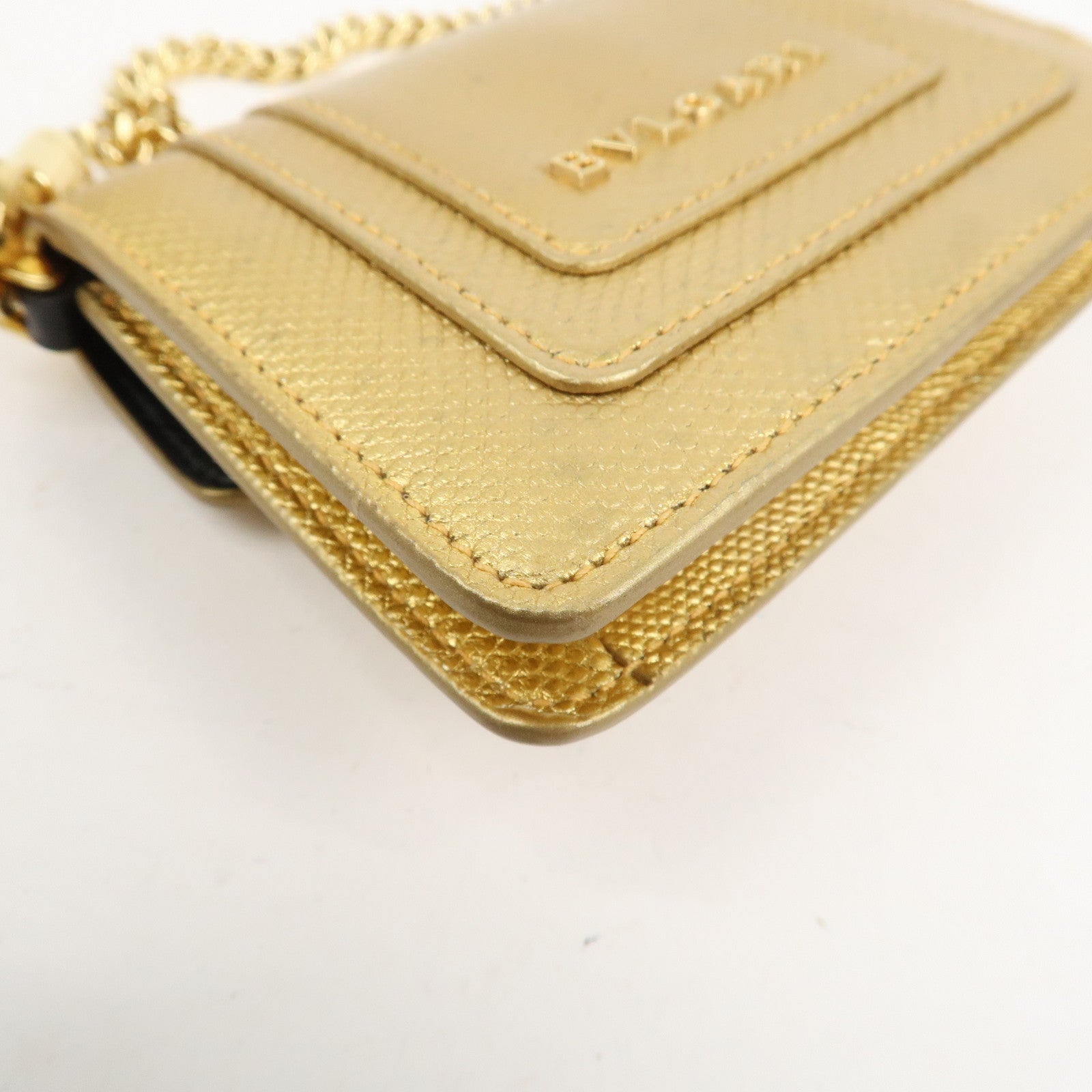 BVLGARI Serpenti Forever Leather Bag Charm Gold