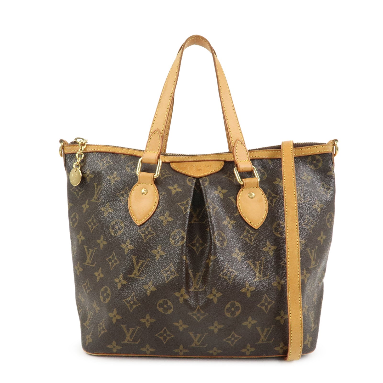 Louis Vuitton Monogram Canvas Palermo PM 2Way Hand Bag Brown M40145