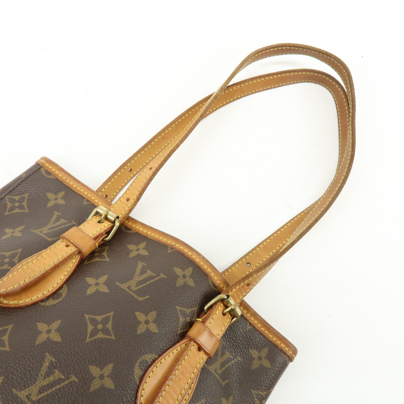 Louis Vuitton Monogram Canvas Bucket PM Hand Bag Brown M42238