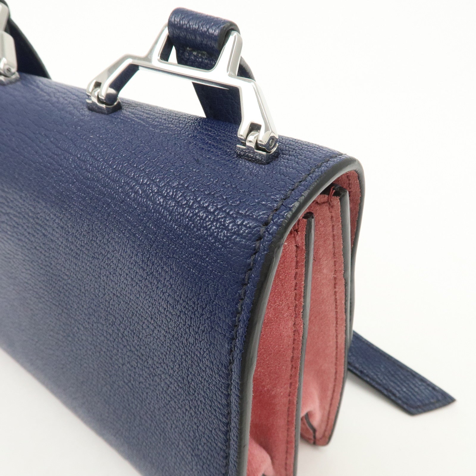 MIU MIU Madras Leather Shoulder Bag Crossbody Bag 5BH087 Used