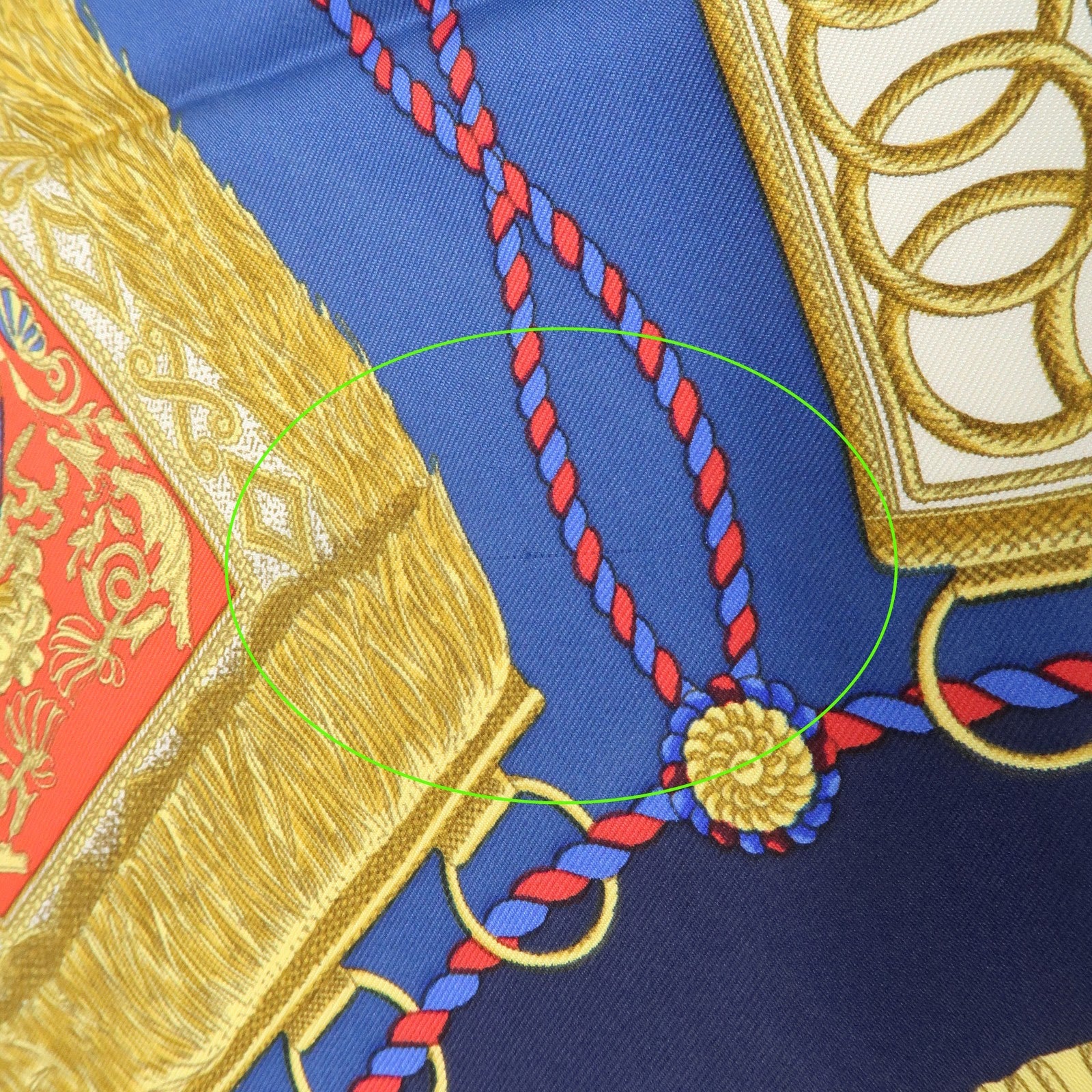 HHERMES Carre 90 Silk 100% Scarf Poste et Cavalerie Navy Gold