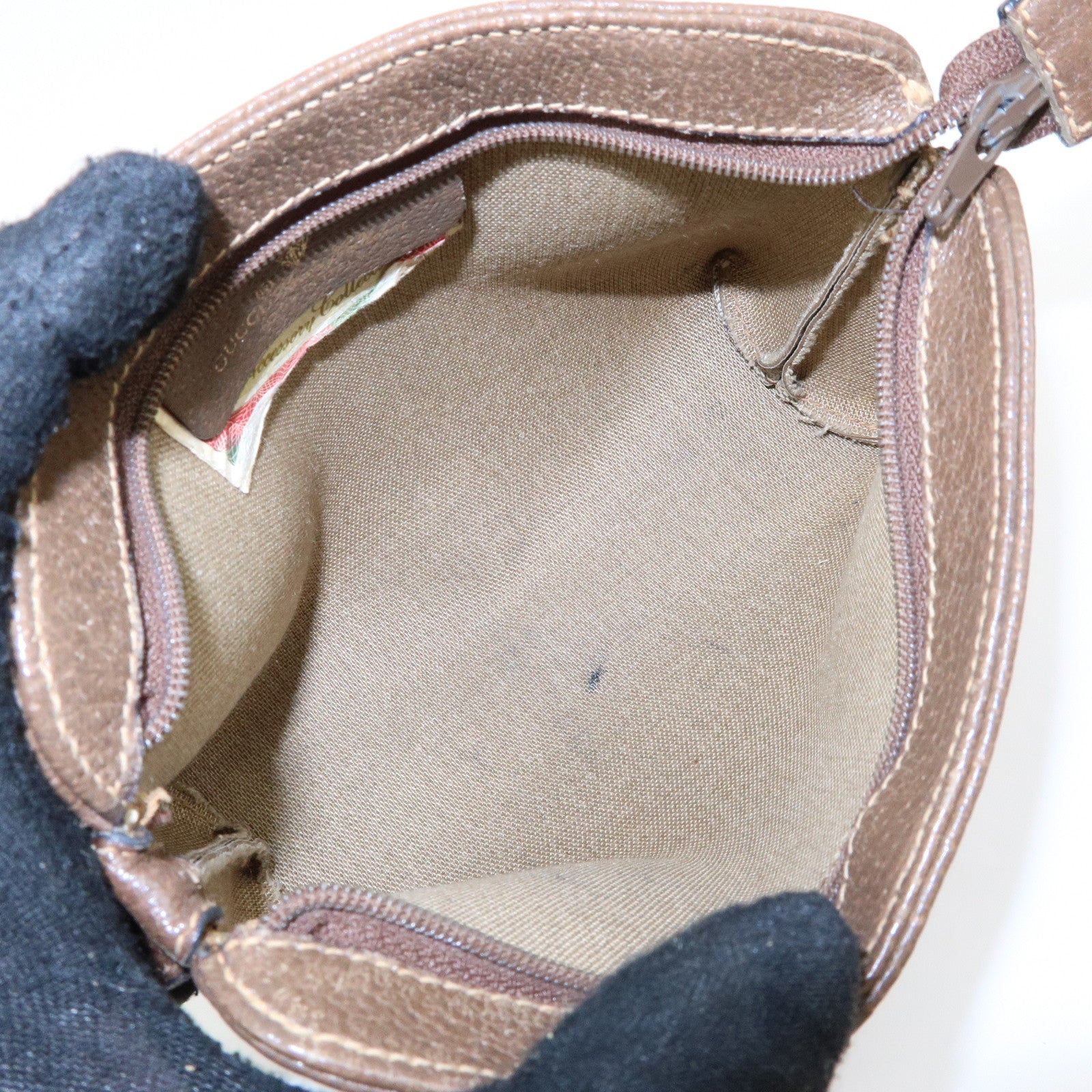 GUCCI Old Gucci GG Supreme PVC Leather Cosmetic Pouch 89.01.020