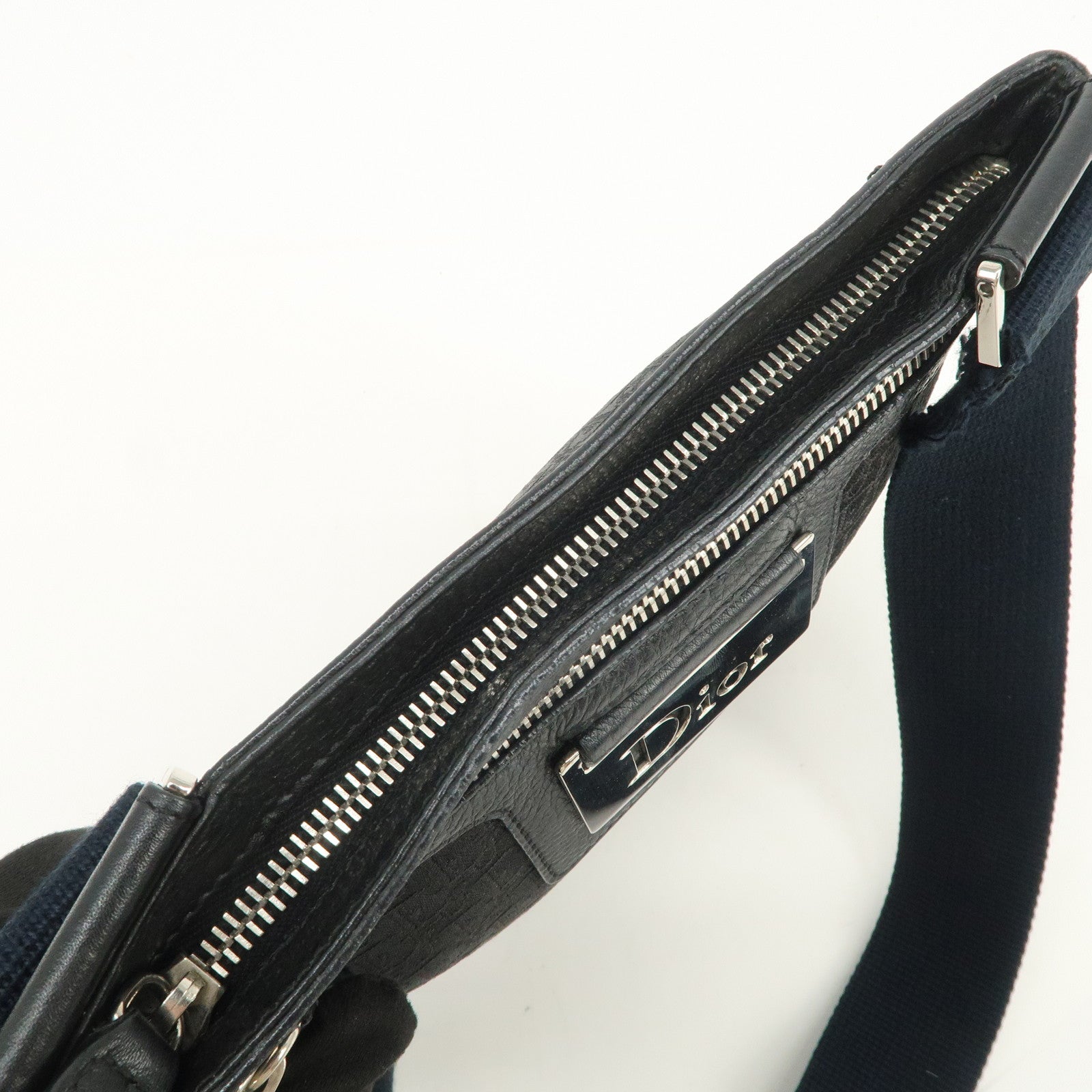 Christian Dior Street Chic Trotter Canvas Leather Shoulder Bag