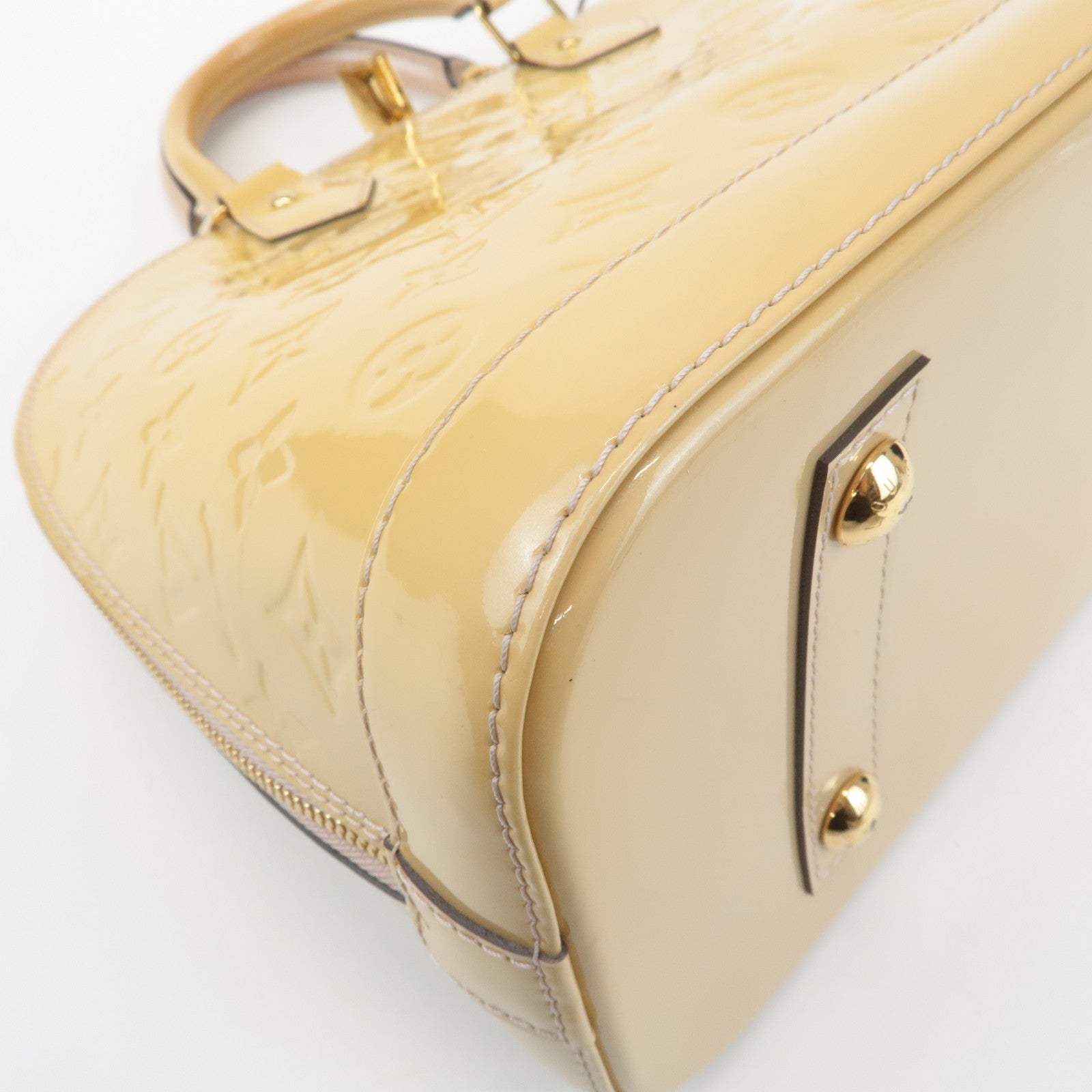 Louis Vuitton Monogram Vernis Leather Alma PM Hand Bag Dune M90170 Used